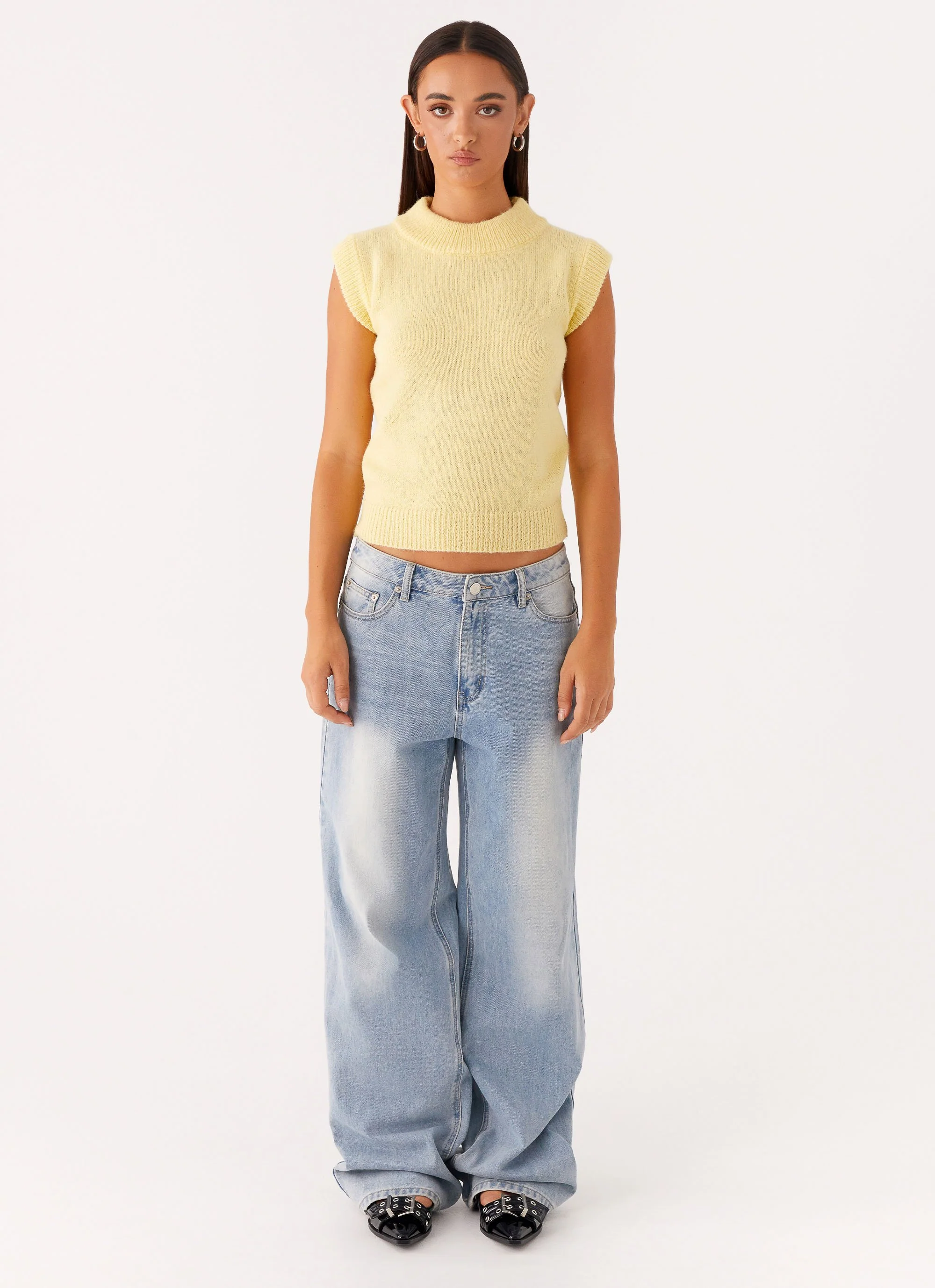 Melissa Knitted Vest - Yellow - Image 2