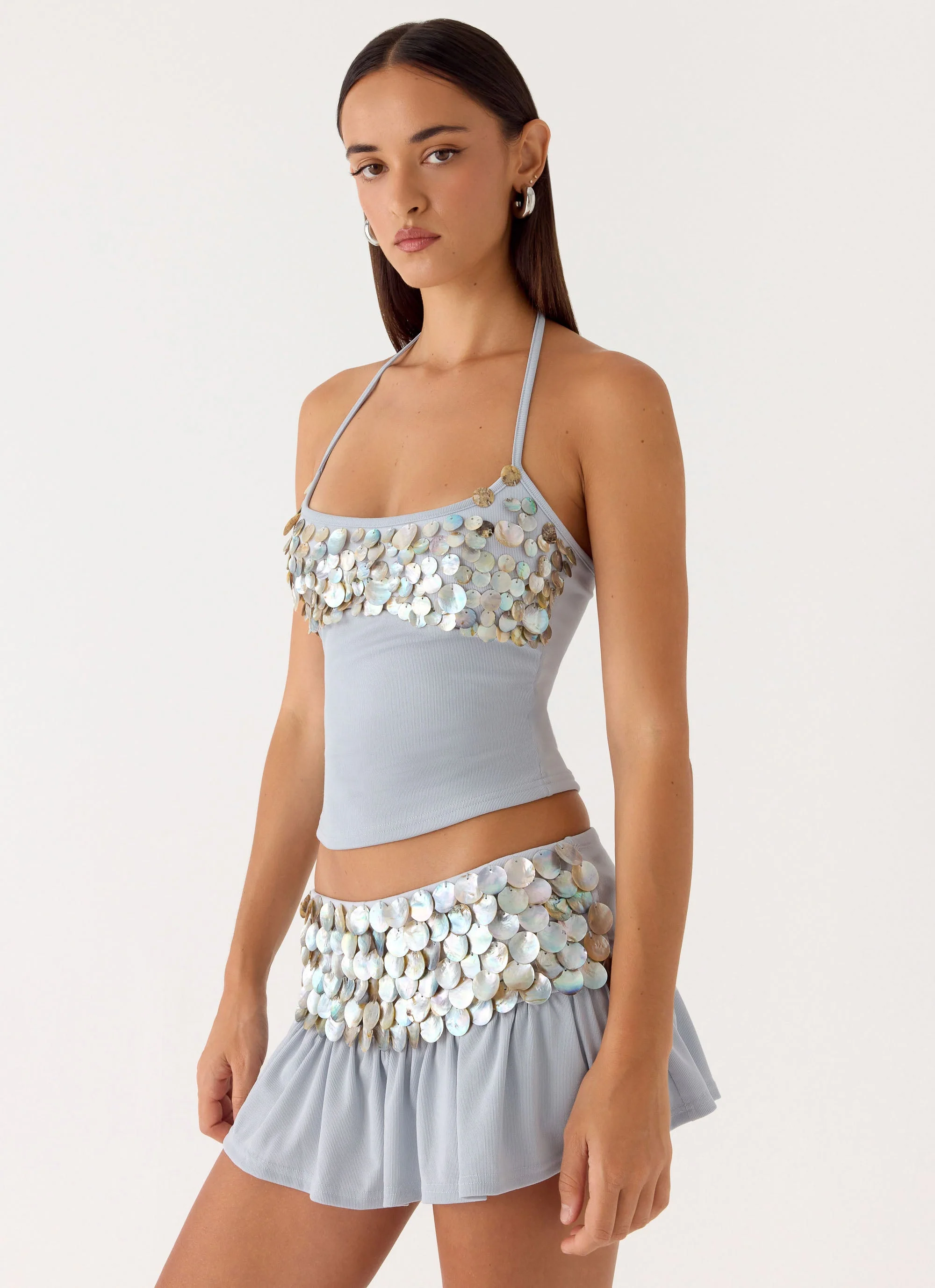 Merinda Halter Top - Misty Blue - Image 6