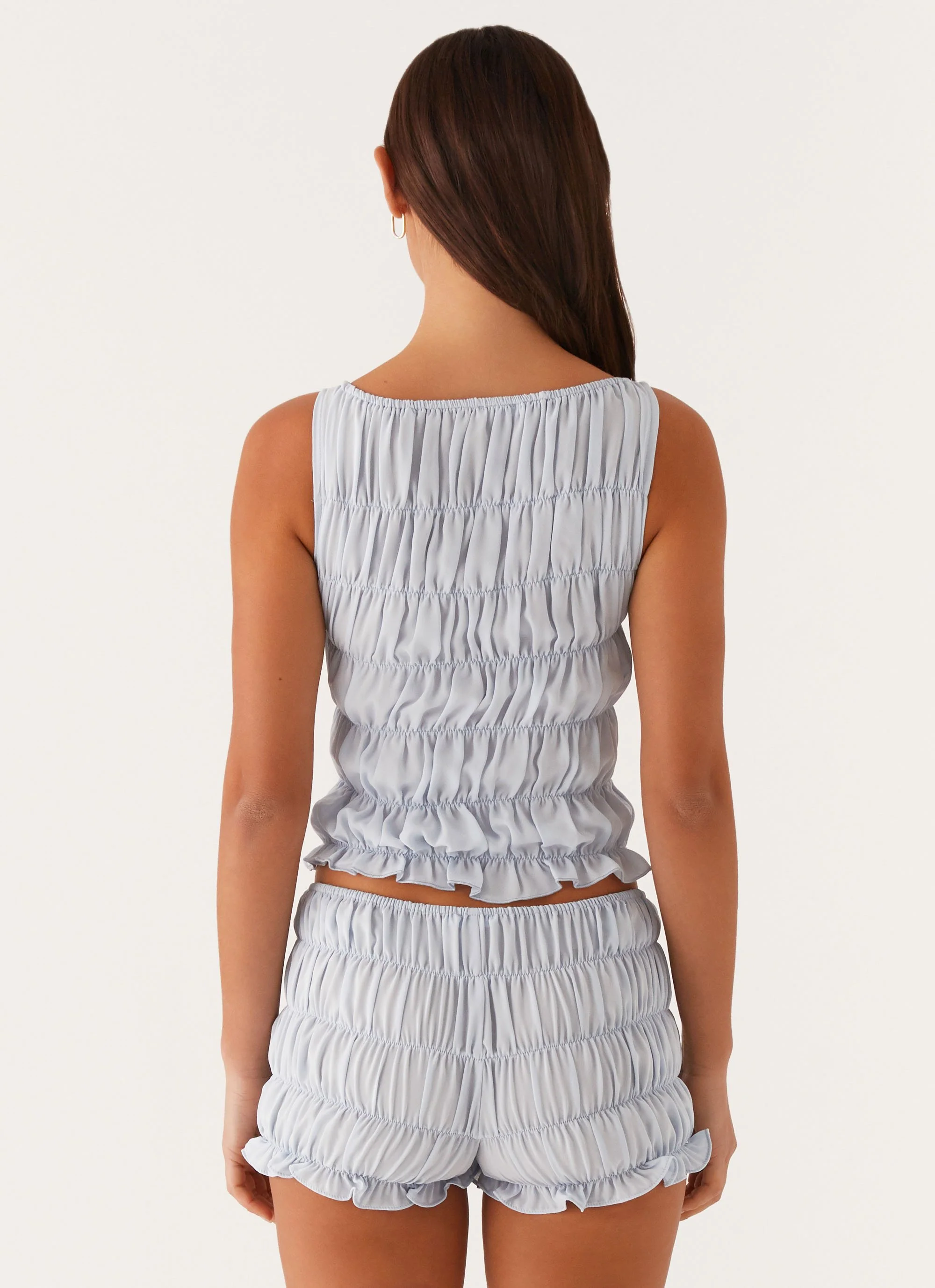 Messina Ruched Tank Top - Blue - Image 5