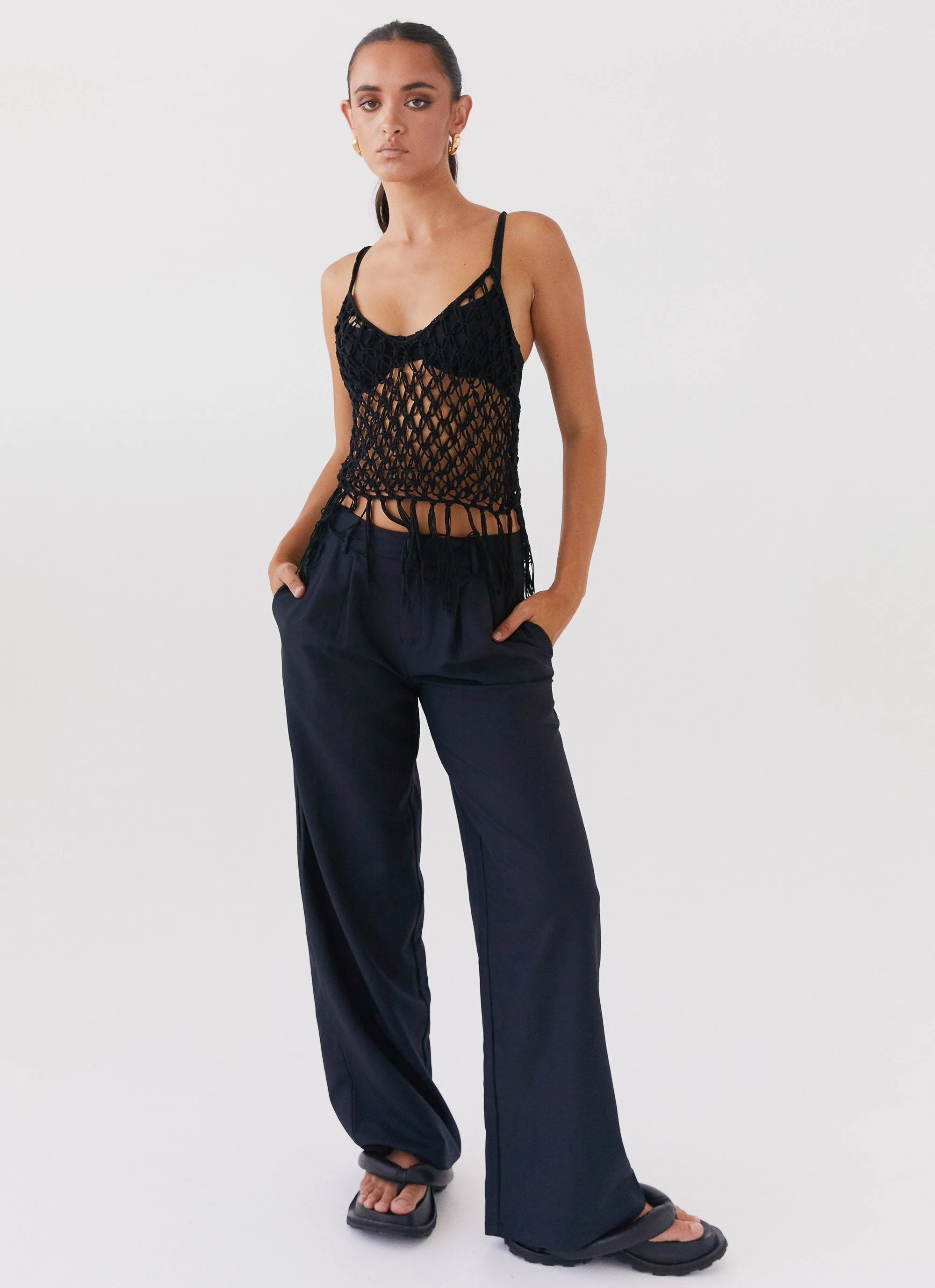 Metro Wilds Net Top - Black - Image 2