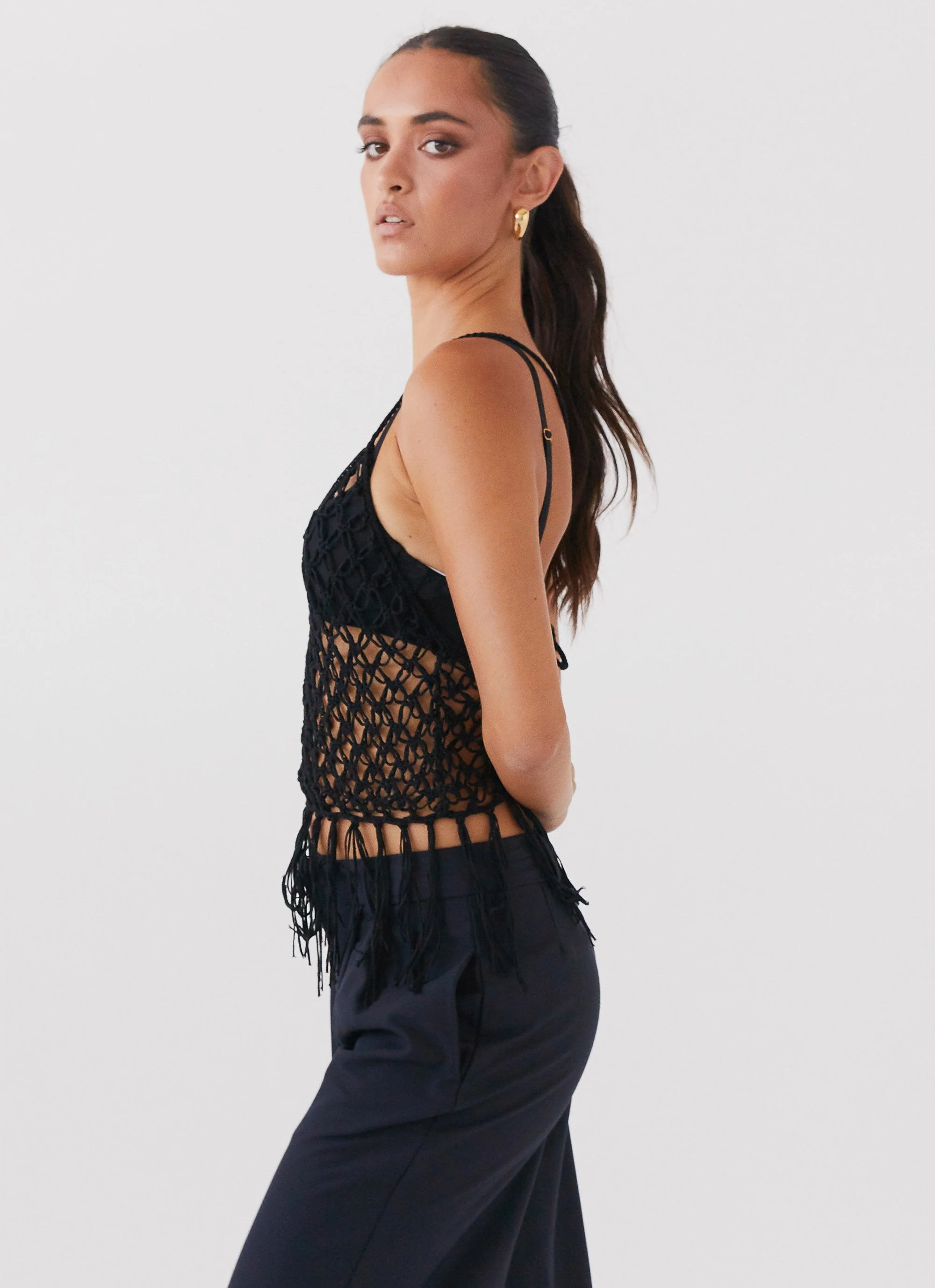 Metro Wilds Net Top - Black - Image 3
