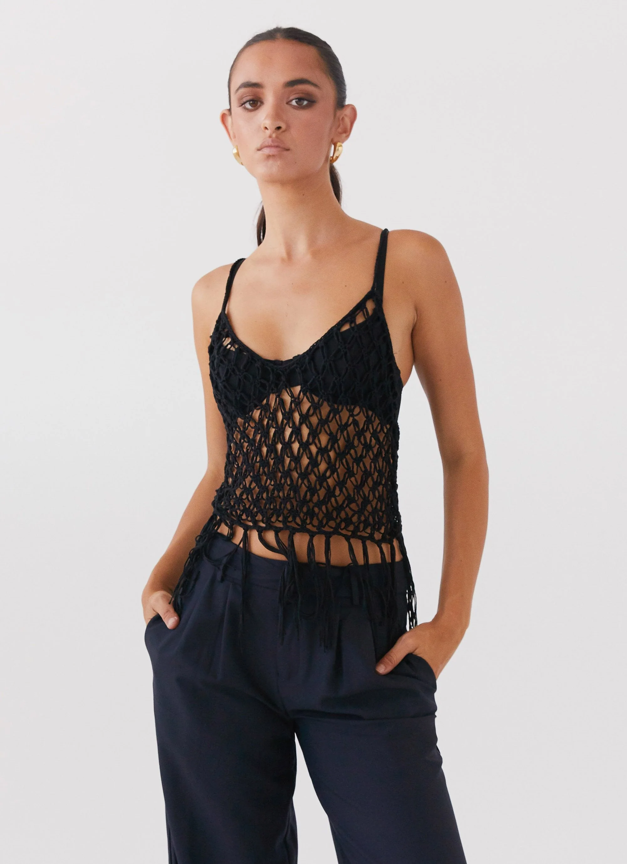 Metro Wilds Net Top - Black - Image 6