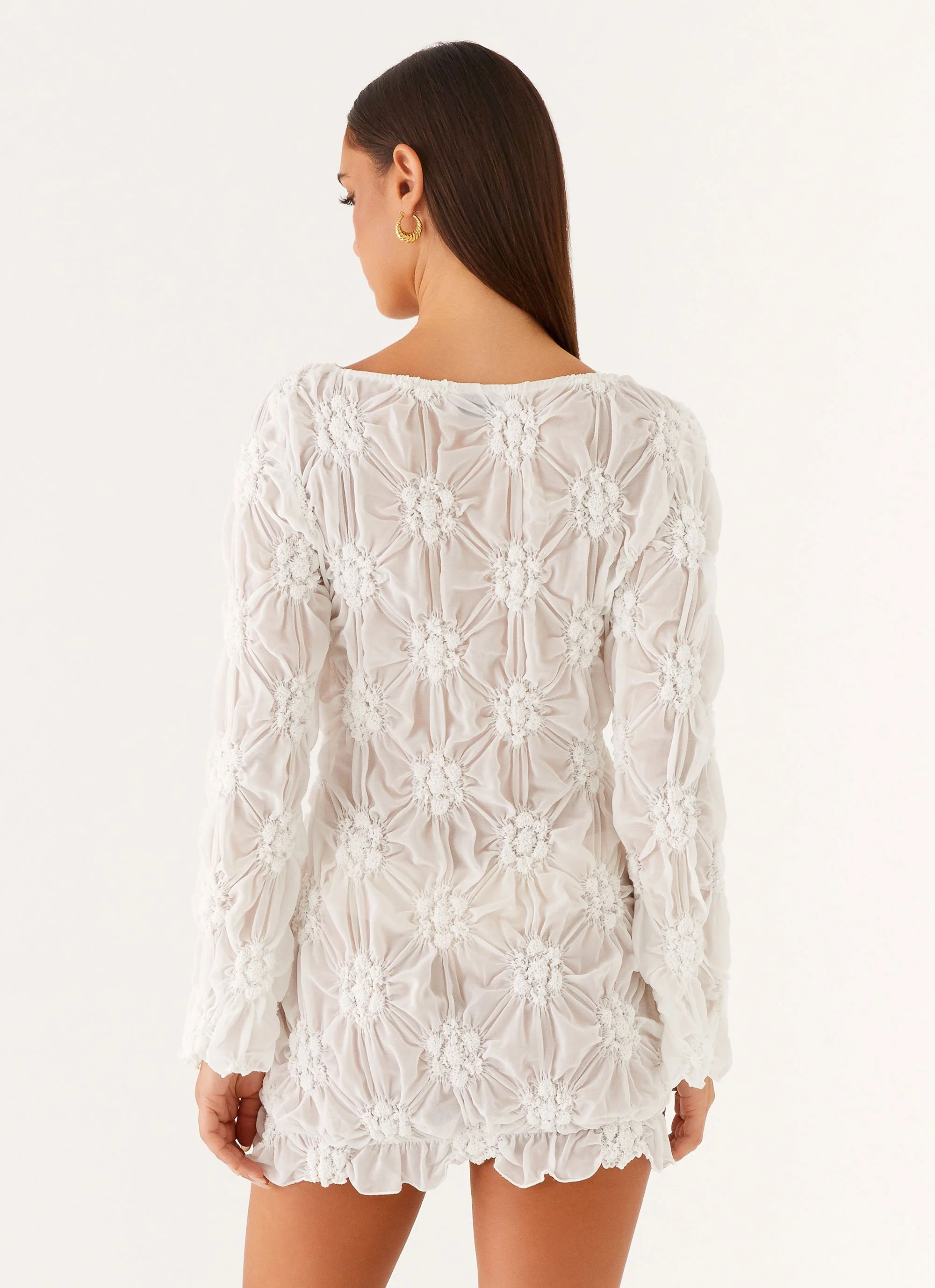 Mia Long Sleeve Dress - Ivory - Image 5