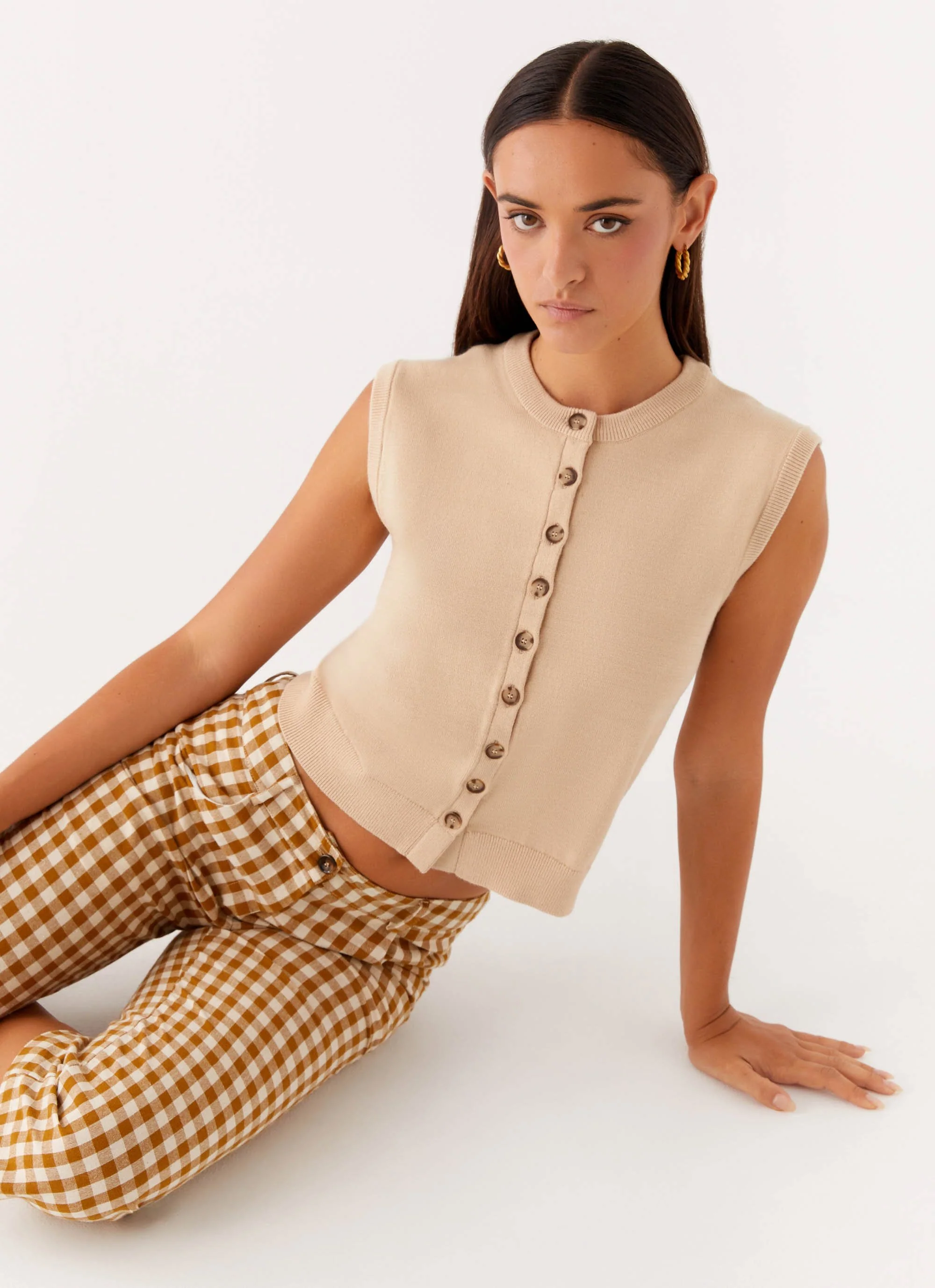 Mickey Knit Vest - Cream - Image 6