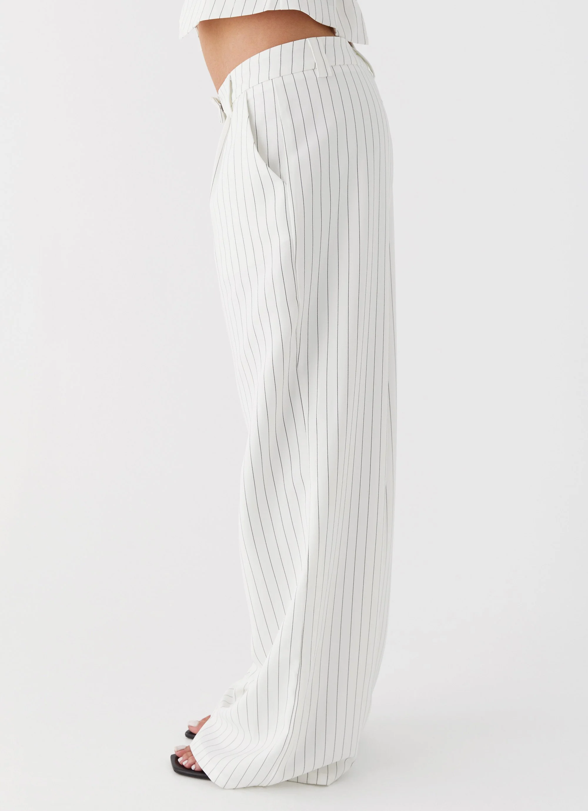 Midnight City Suit Pants - White Pinstripe - Image 3