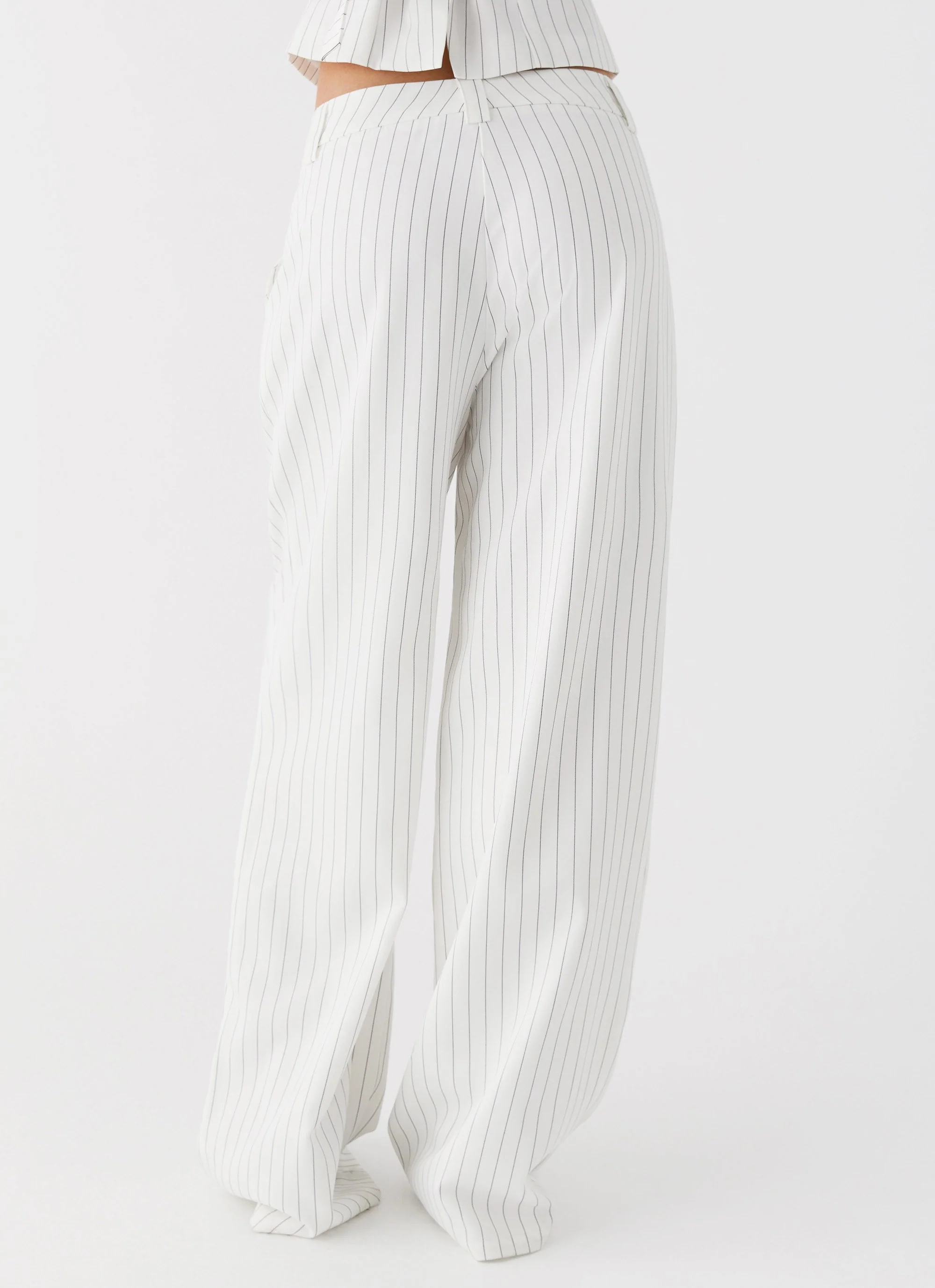 Midnight City Suit Pants - White Pinstripe - Image 4