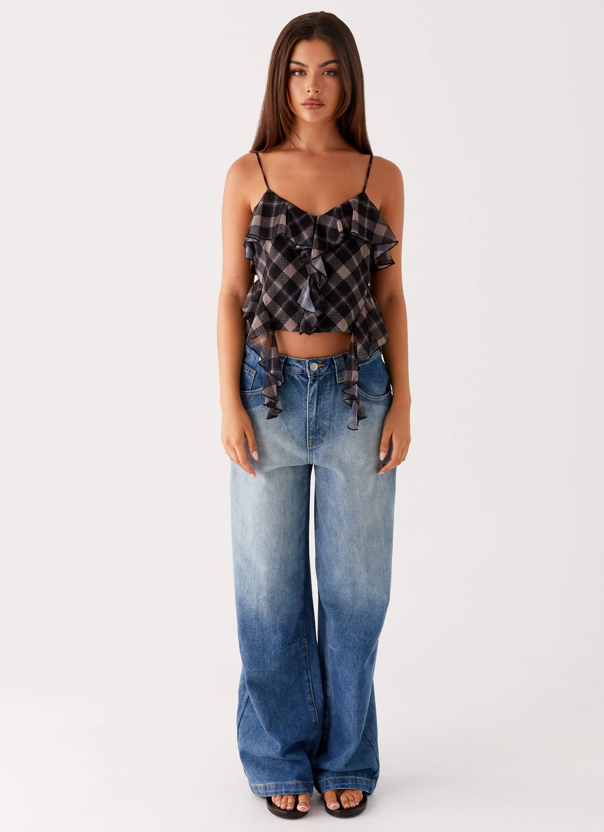 Midwest Low Rise Denim Jeans - Powder Wash Blue - Image 2