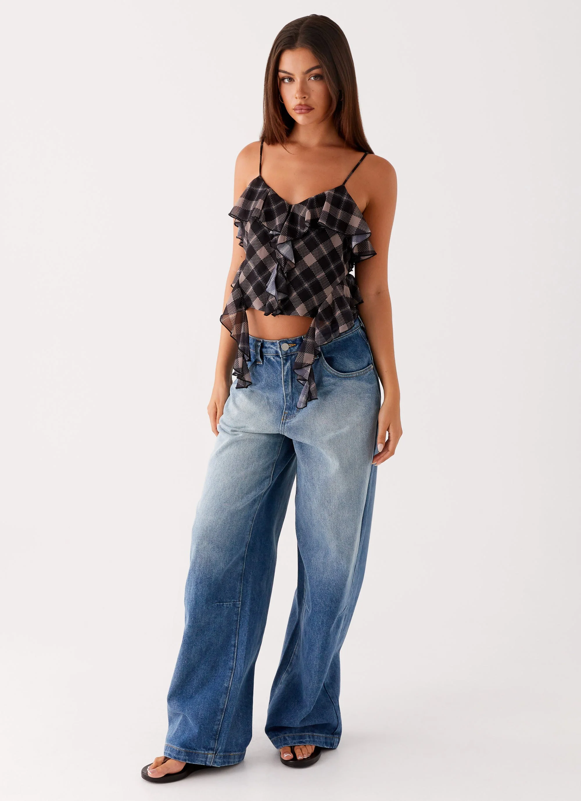 Midwest Low Rise Denim Jeans - Powder Wash Blue - Image 6