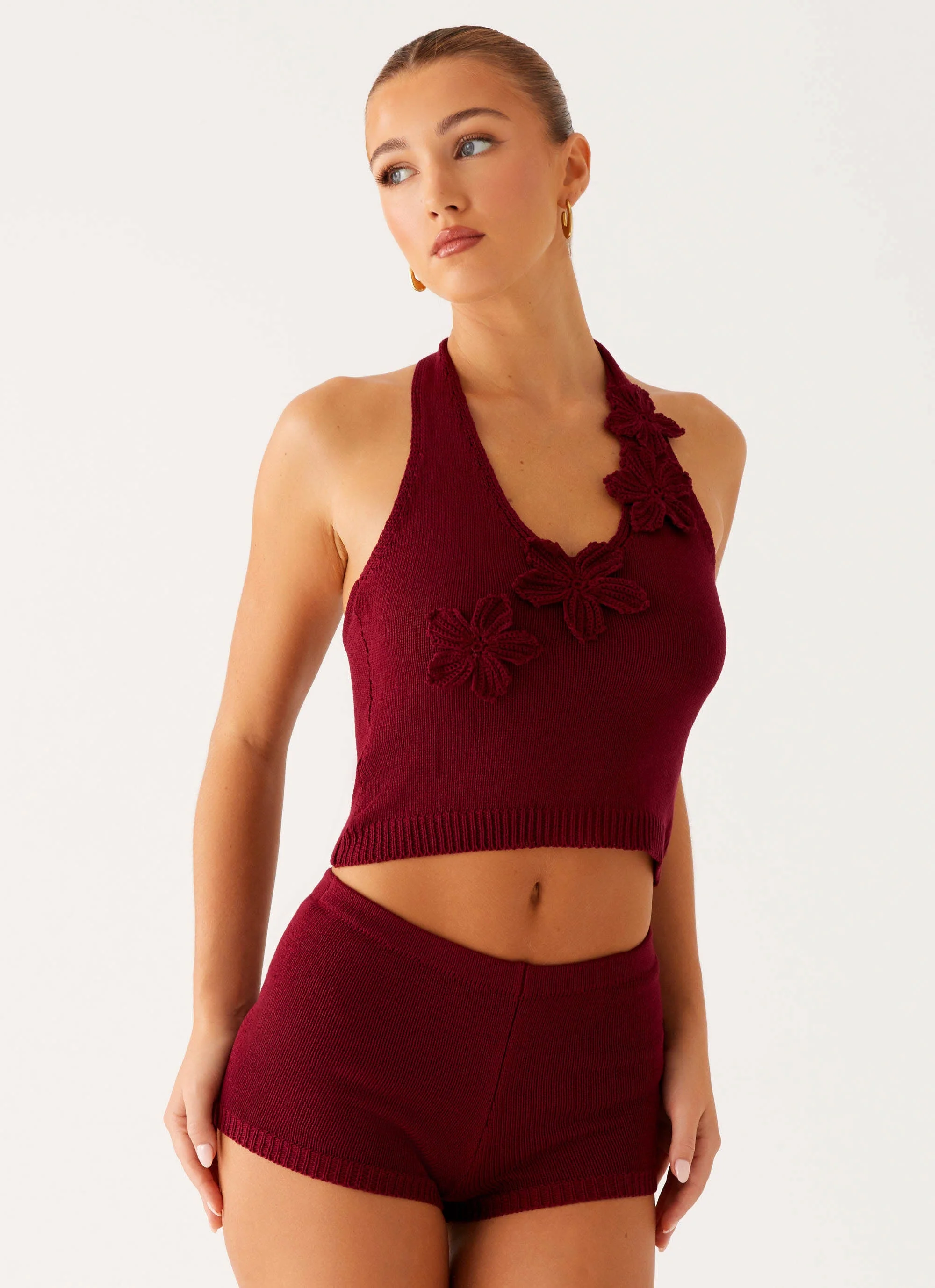 Miffy Crochet Top - Maroon - Image 6