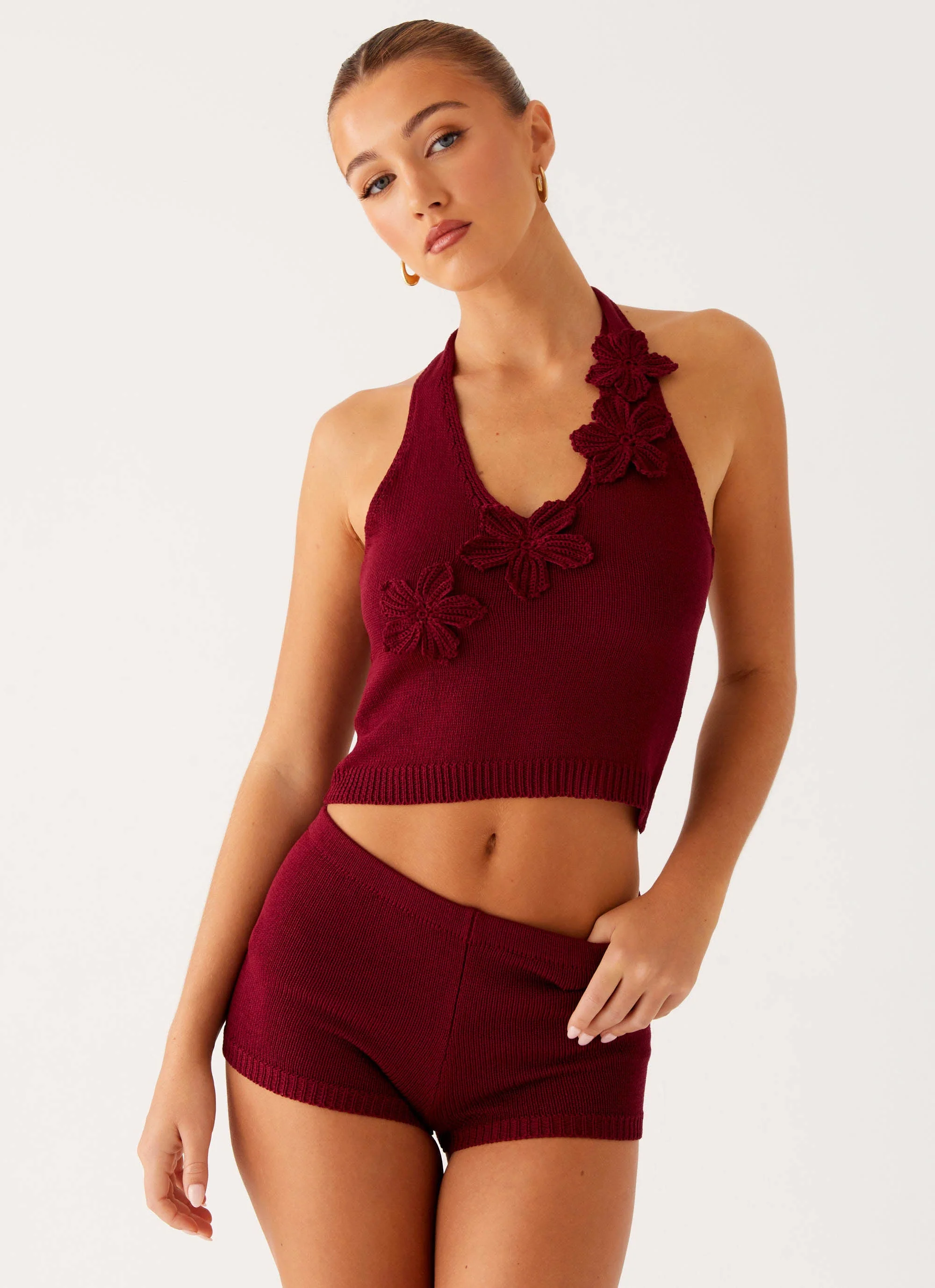 Miffy Mini Shorts - Maroon - Image 5