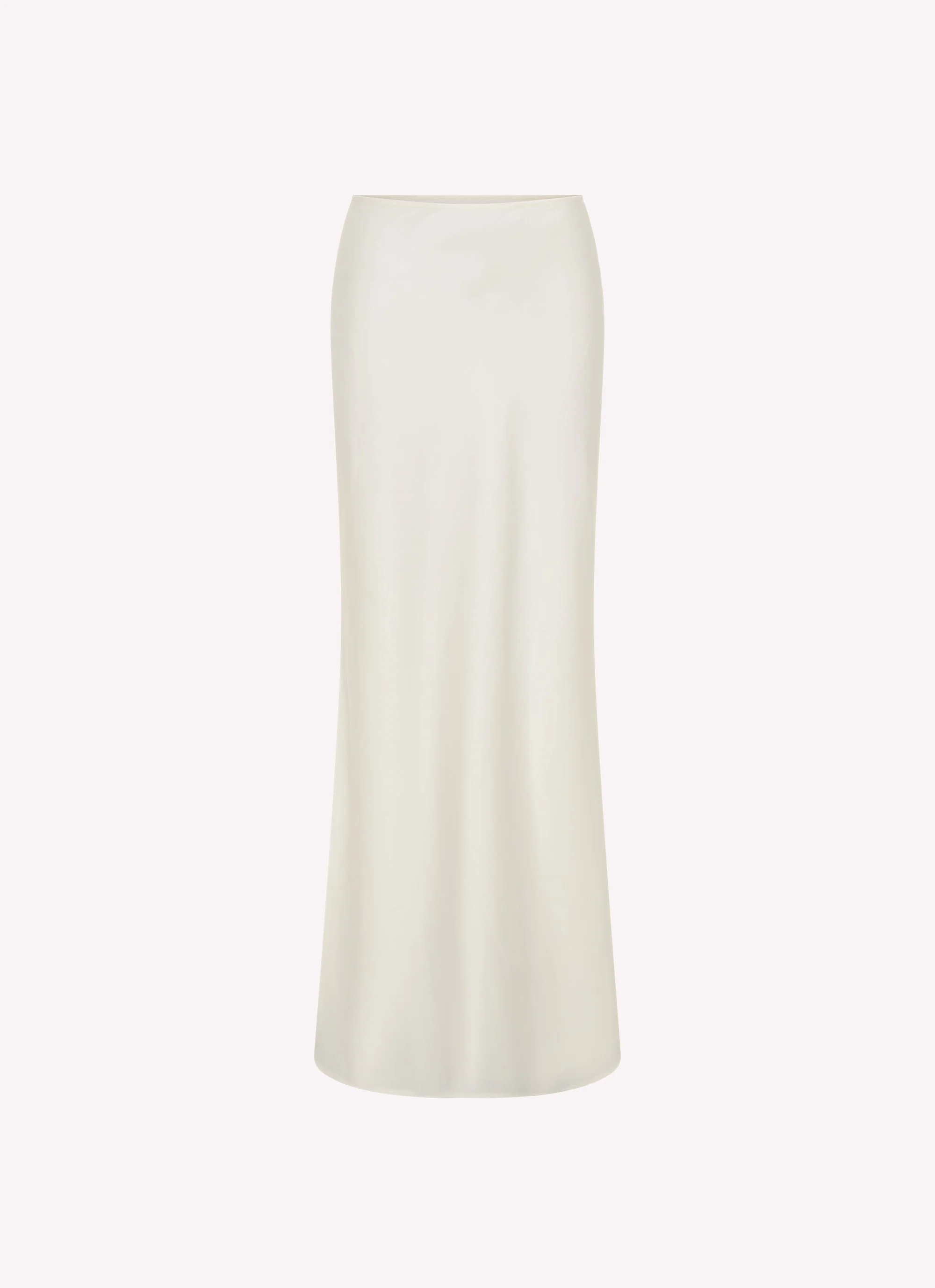 Mina Satin Maxi Skirt - White - Image 7