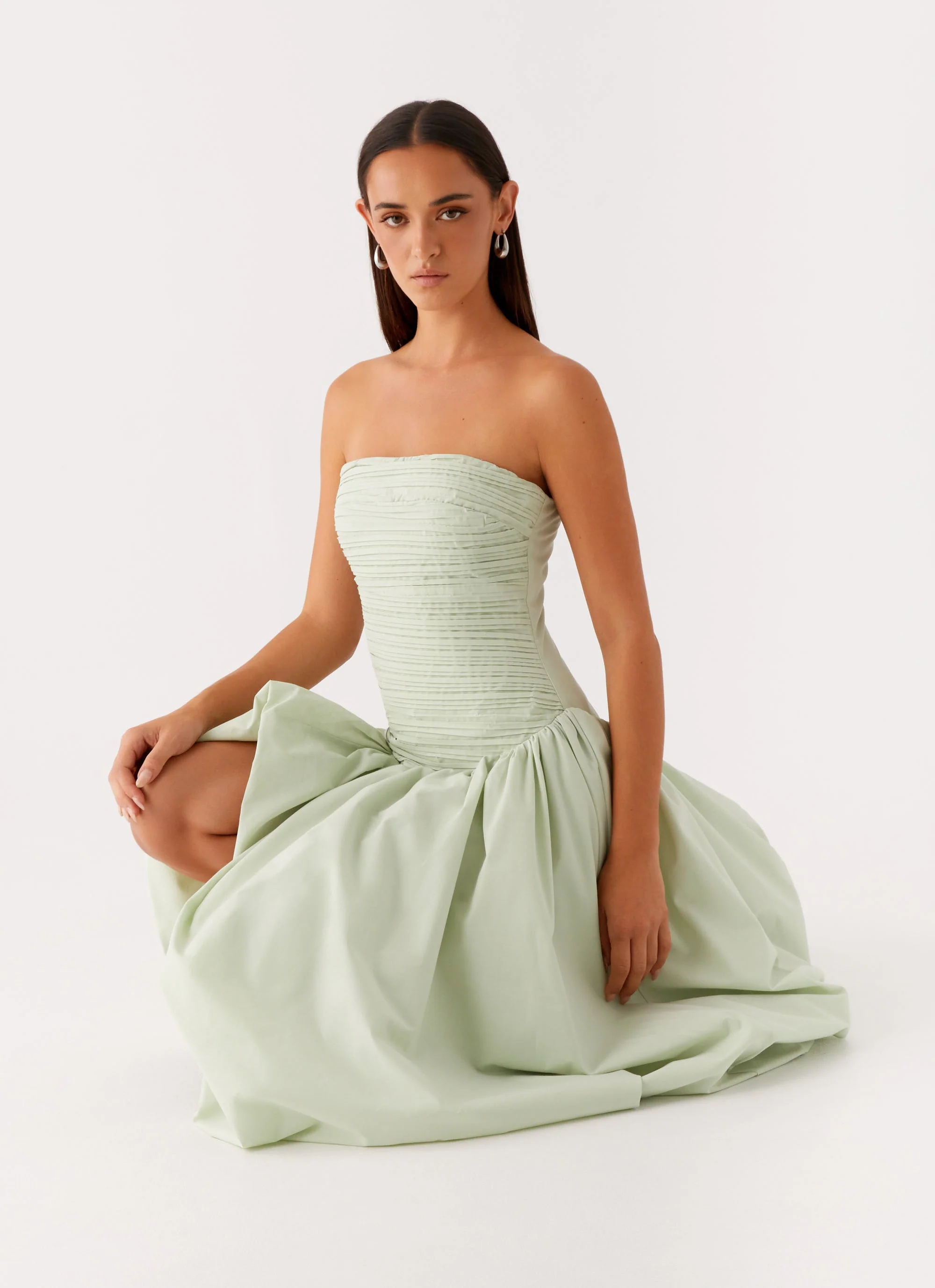 Misa Bubble Maxi Dress - Mint - Image 5