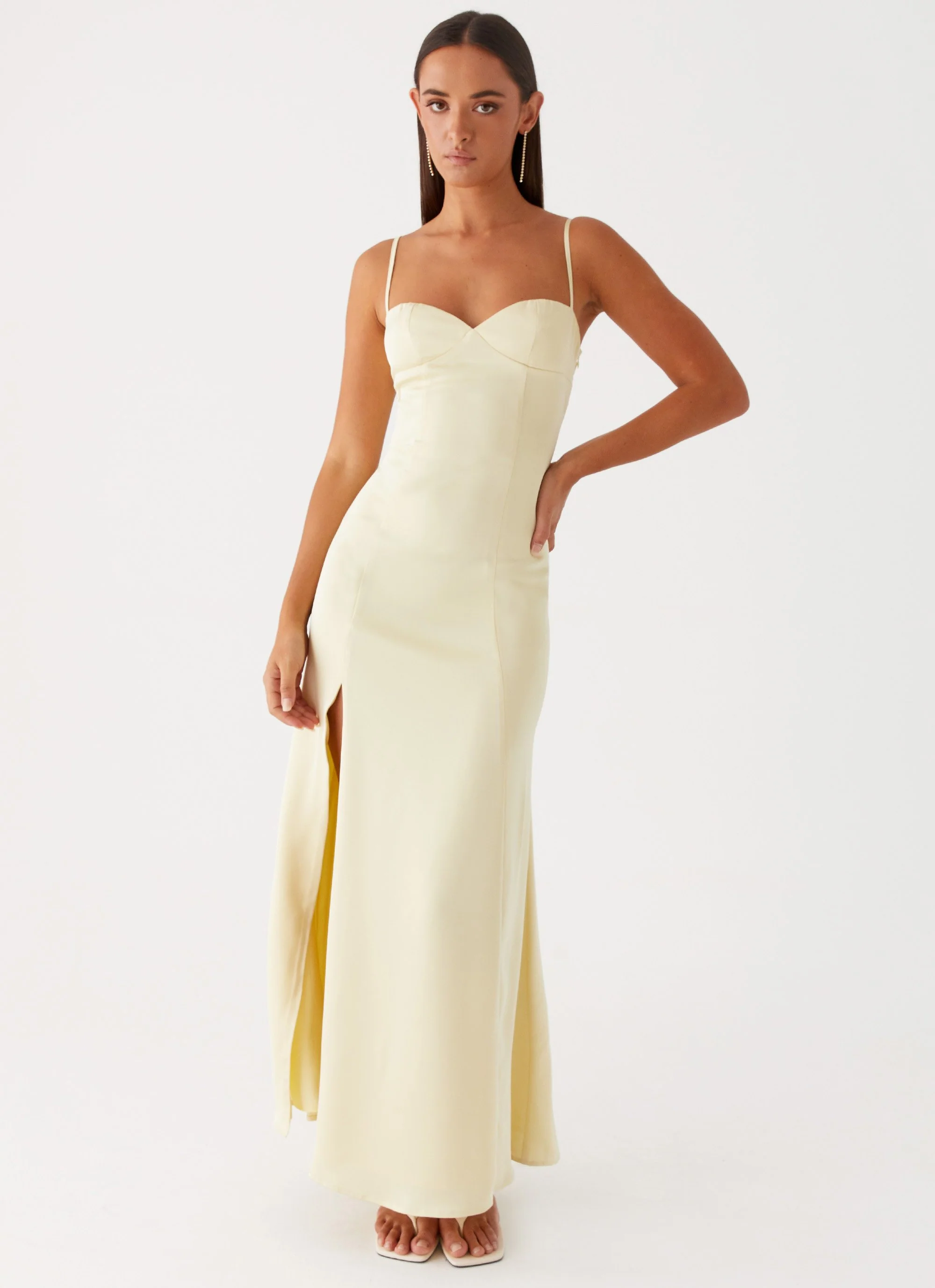 Miss Bloom Maxi Dress - Lemon - Image 5