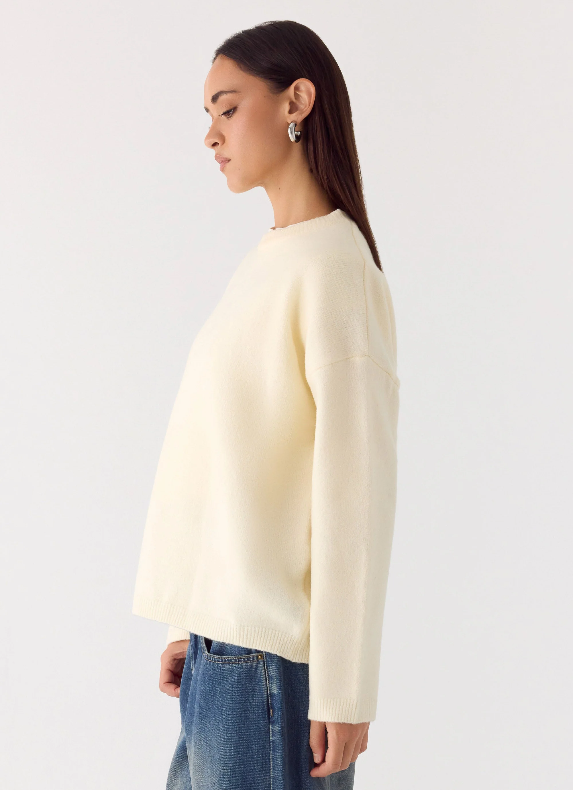 Miyuki Knit Sweater - Cream - Image 2