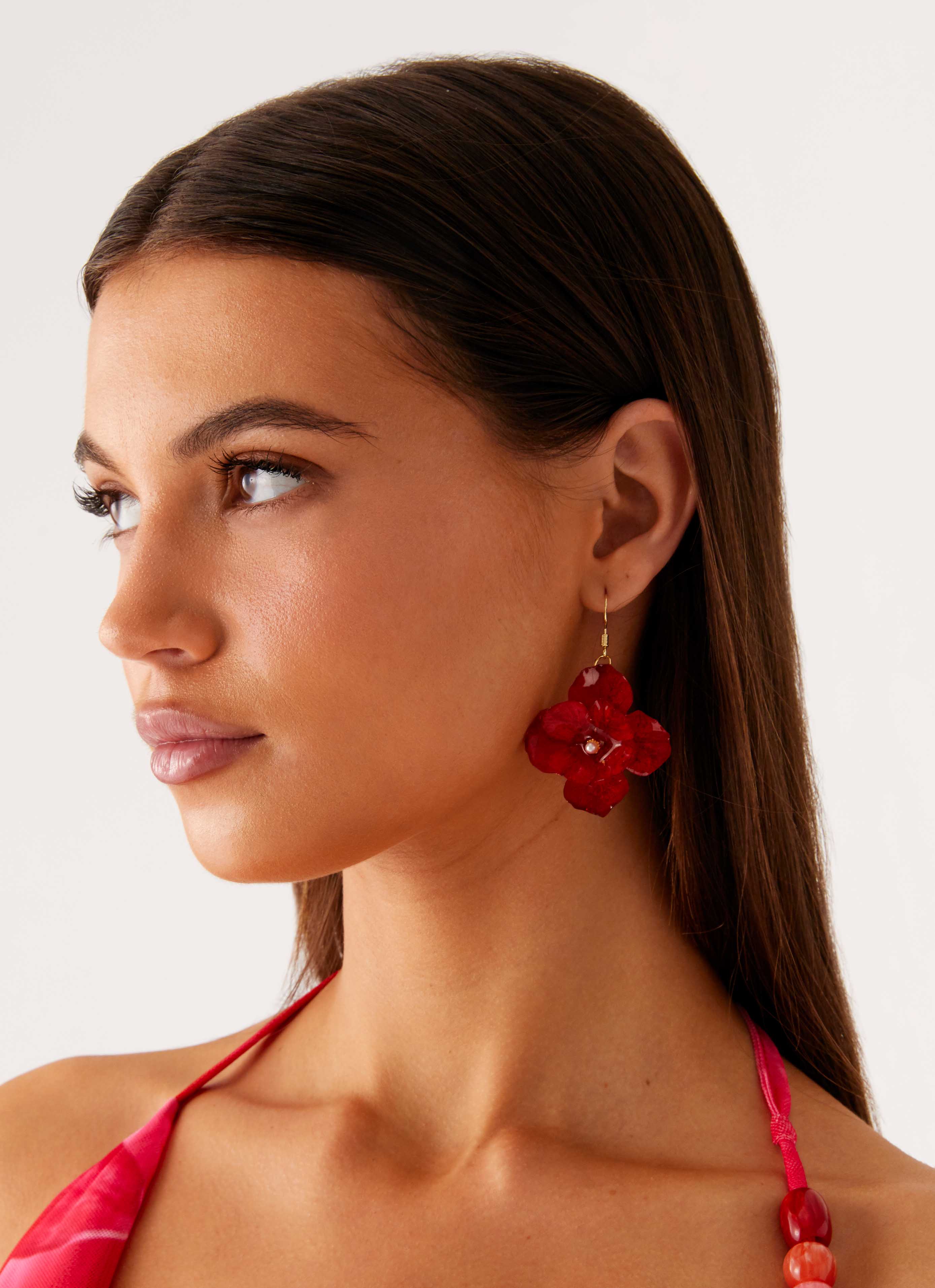 Mona Earrings - Red - Image 4