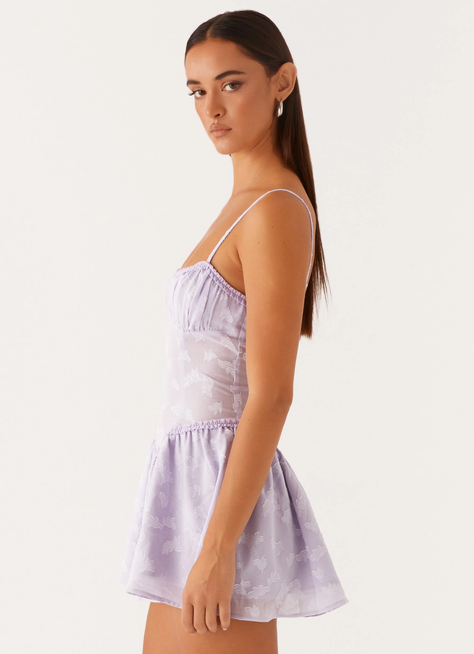 Morgana Mini Dress - Lilac - Image 3