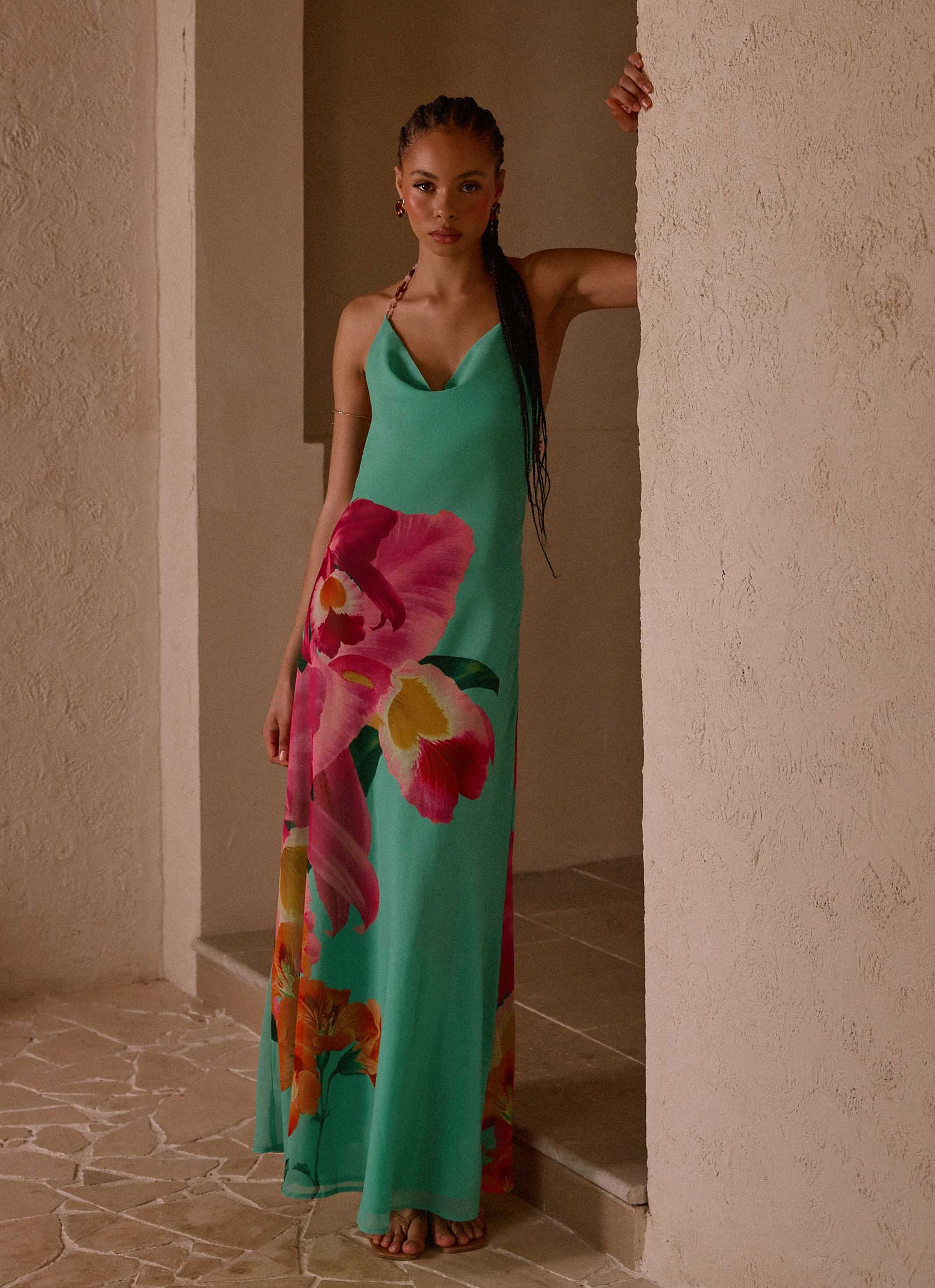 Morning Crush Cowl Maxi Dress - Jungle Bloom - Image 2