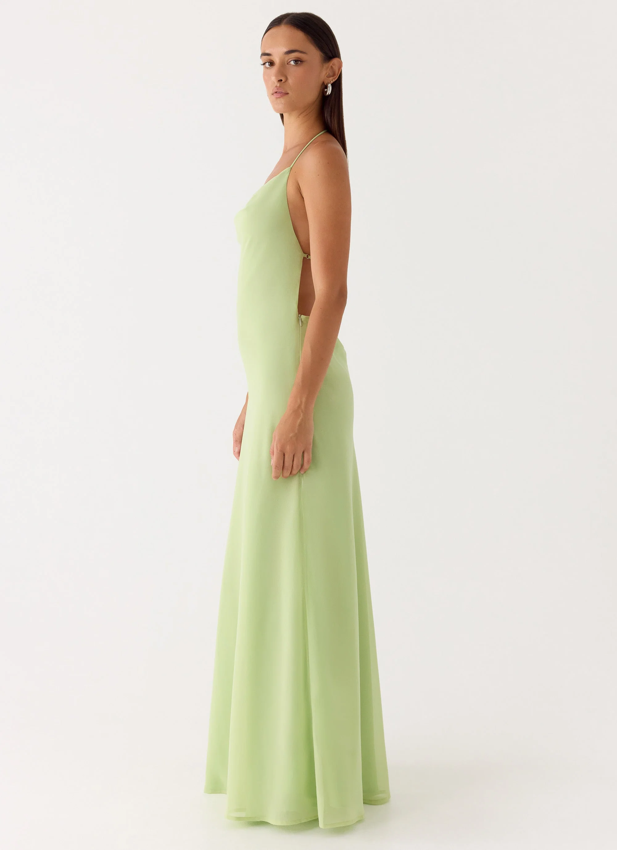 Morning Crush Cowl Maxi Dress - Lime - Image 4