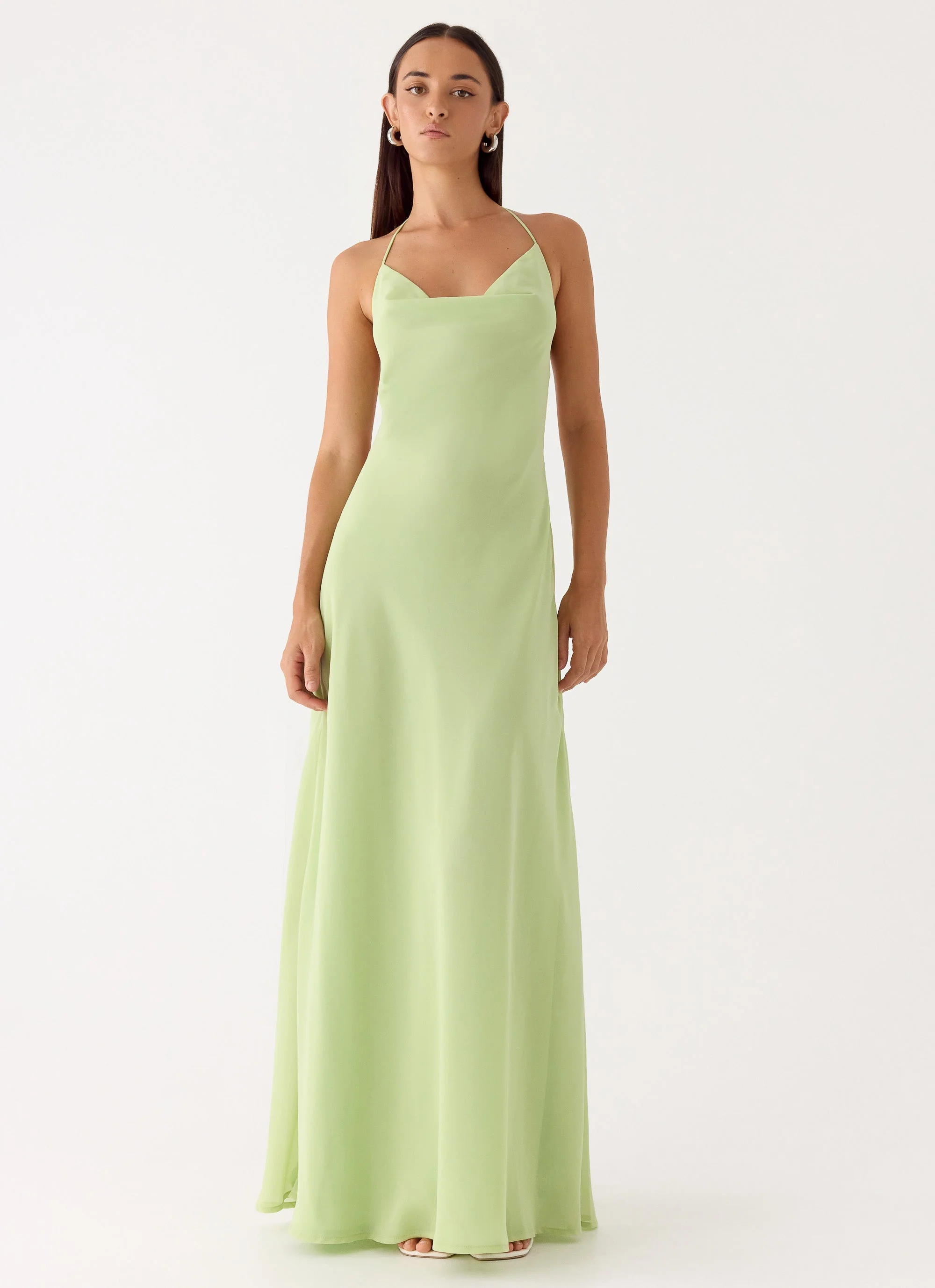 Morning Crush Cowl Maxi Dress - Lime - Image 6
