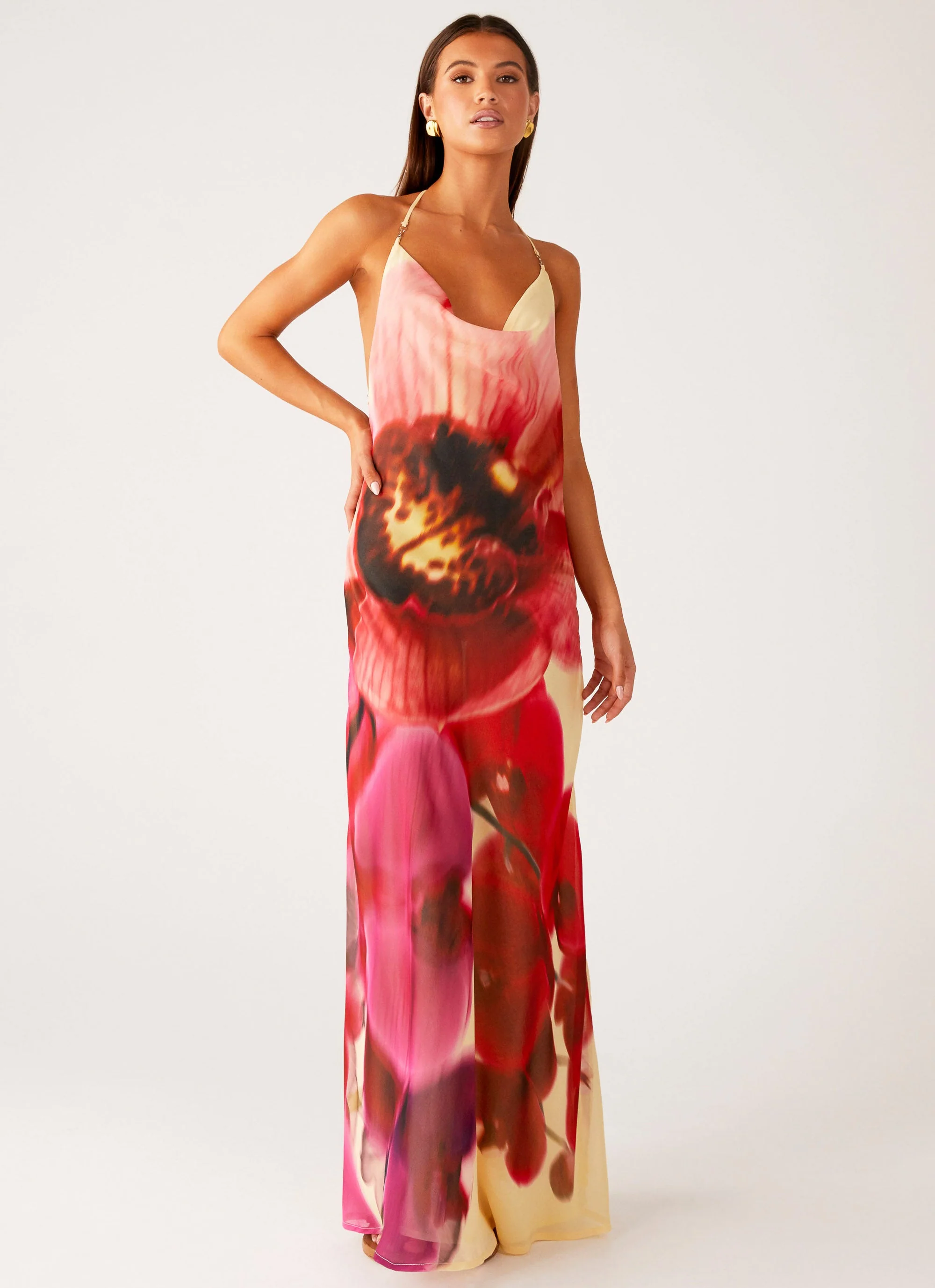 Morning Crush Cowl Maxi Dress - Yellow Bloom - Image 8