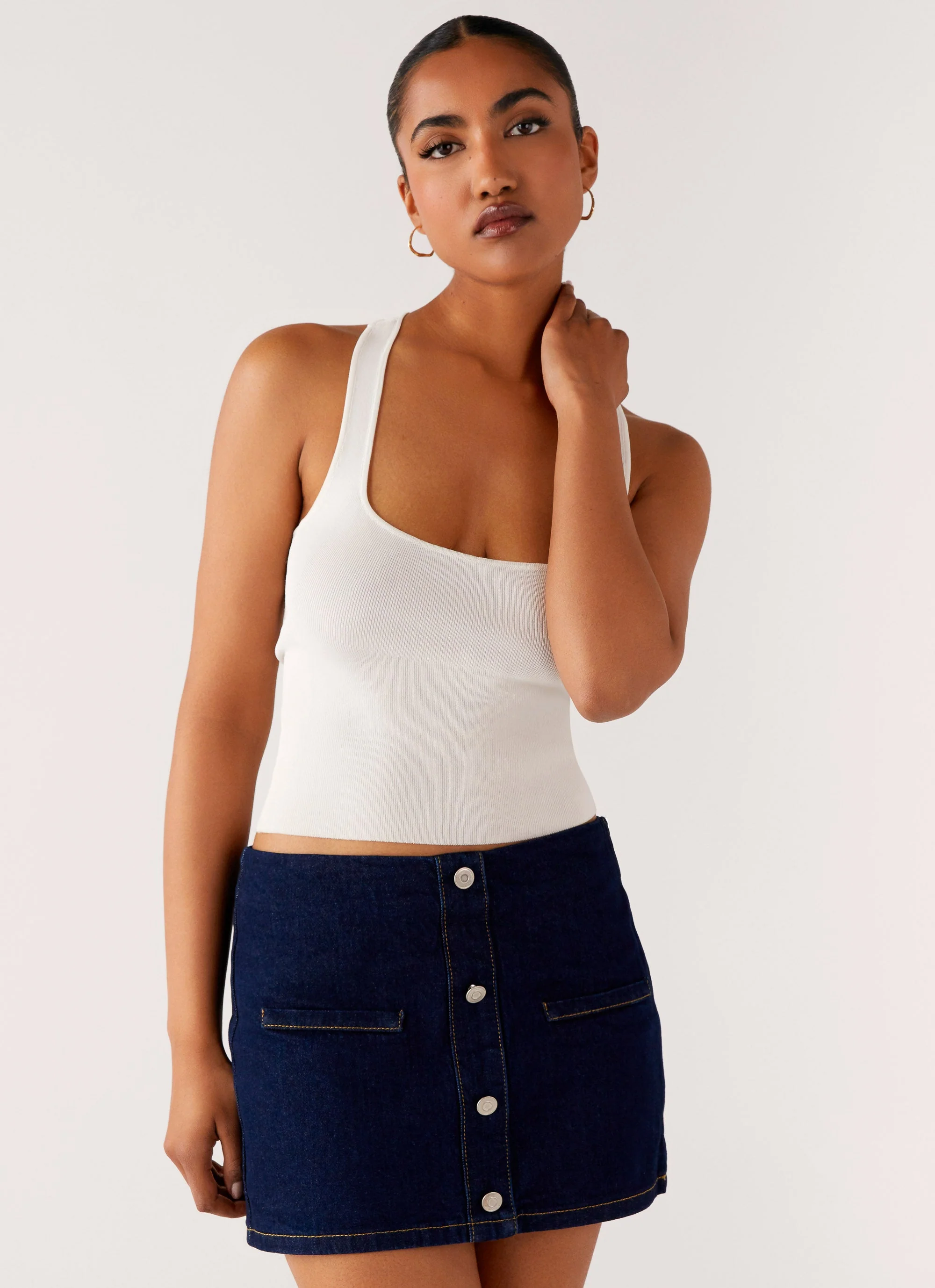 Morrison Denim Mini Skirt - Indigo - Image 4