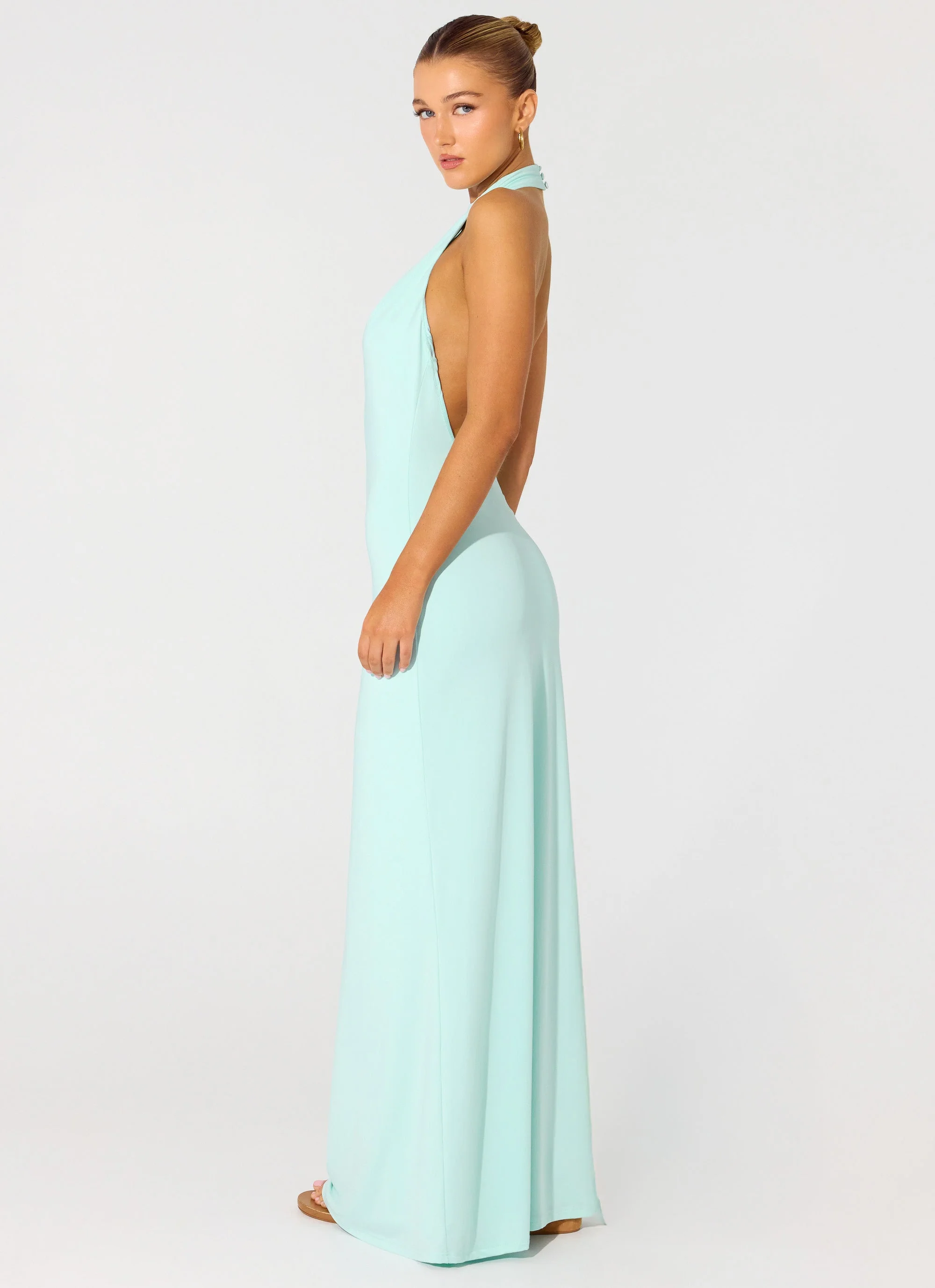 Mougleta Backless Maxi Dress - Aqua - Image 6