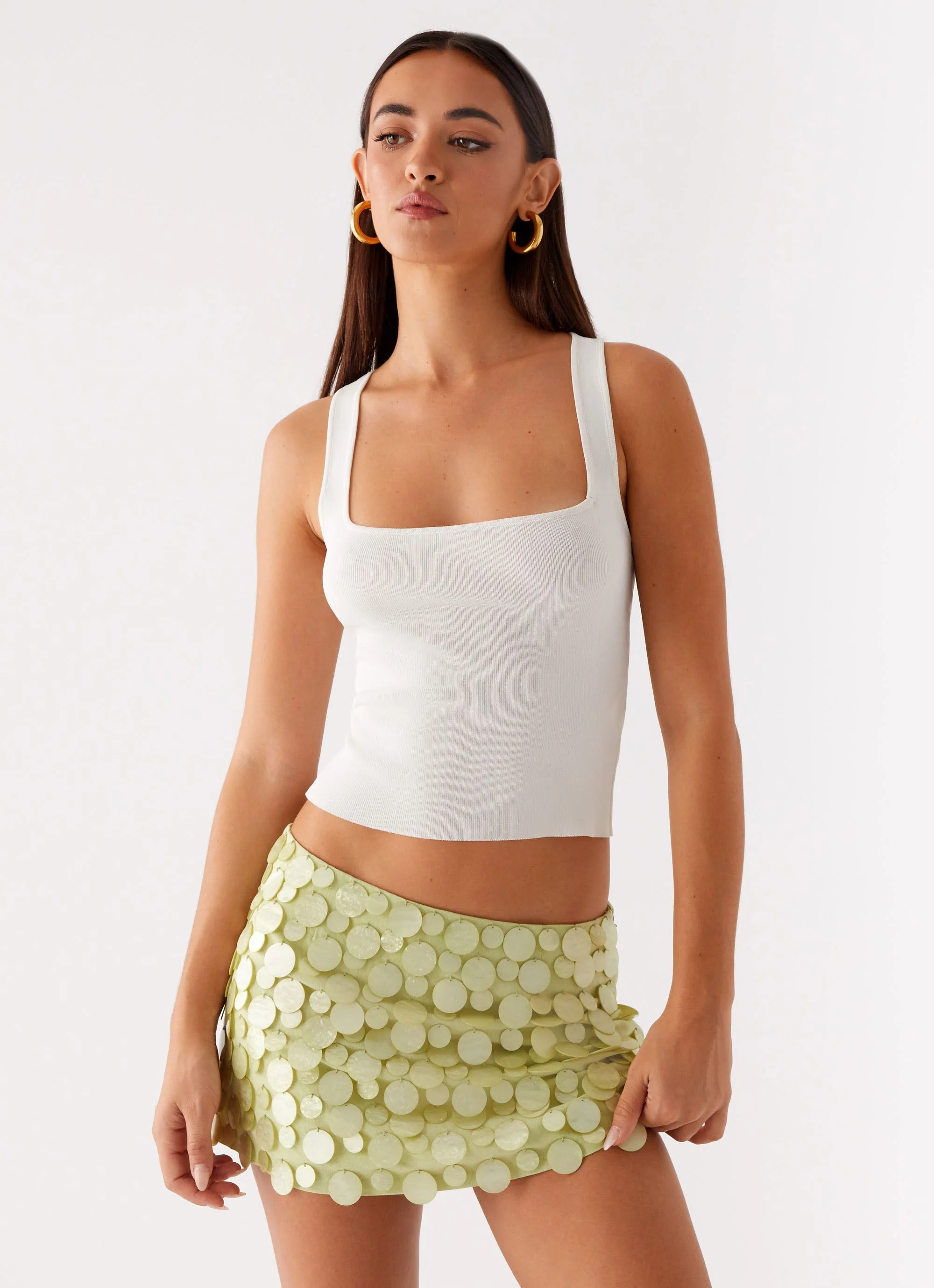 Movie Star Mini Skirt - Lime Green - Image 7