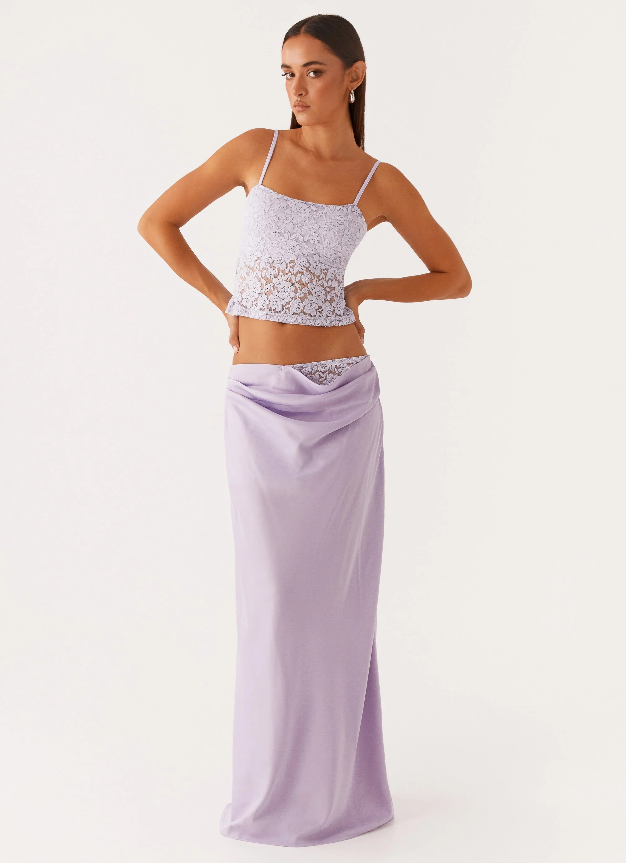 Nancy Lace Top - Lilac - Image 5