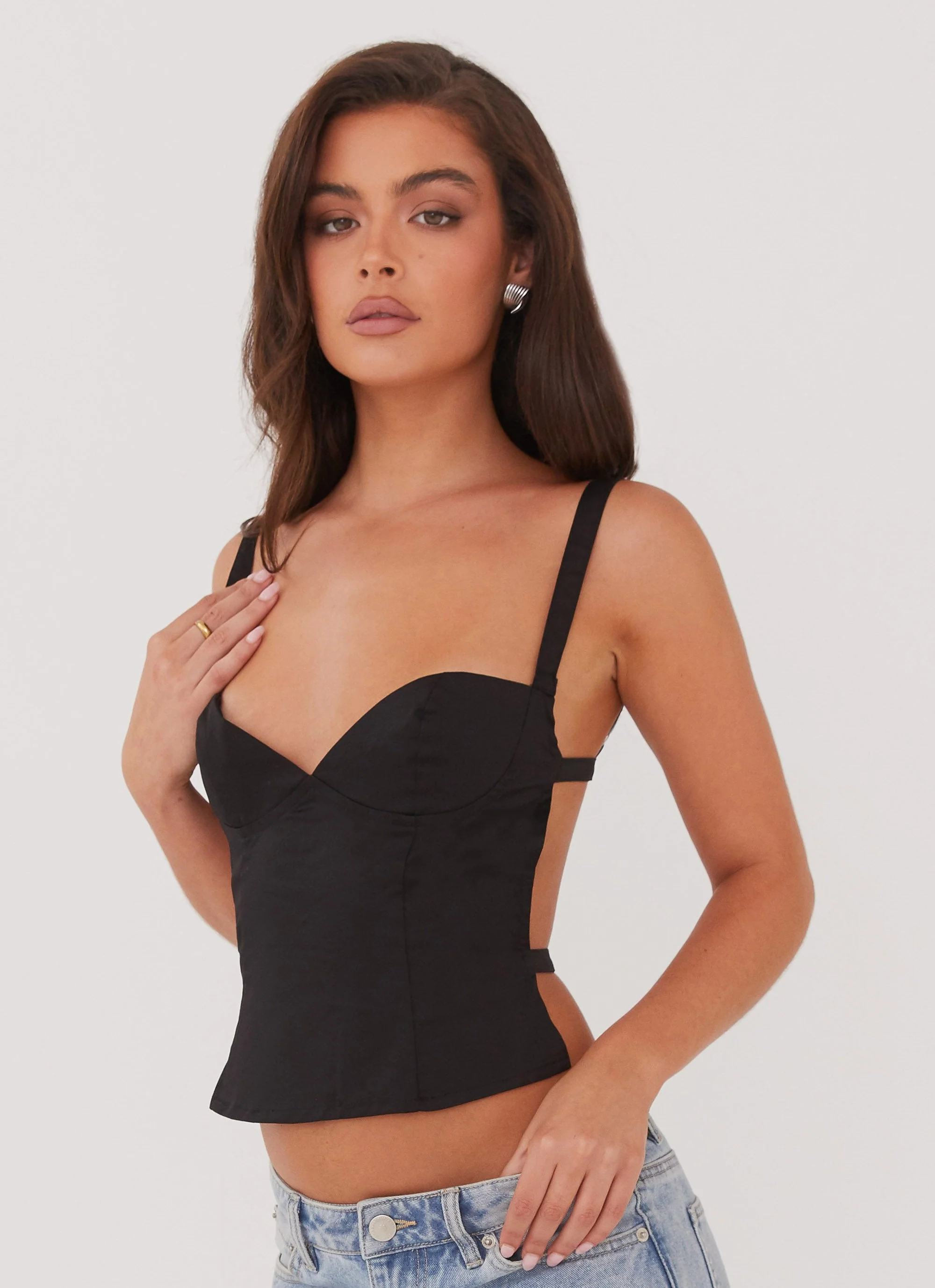 Naomi Backless Top - Black - Image 4