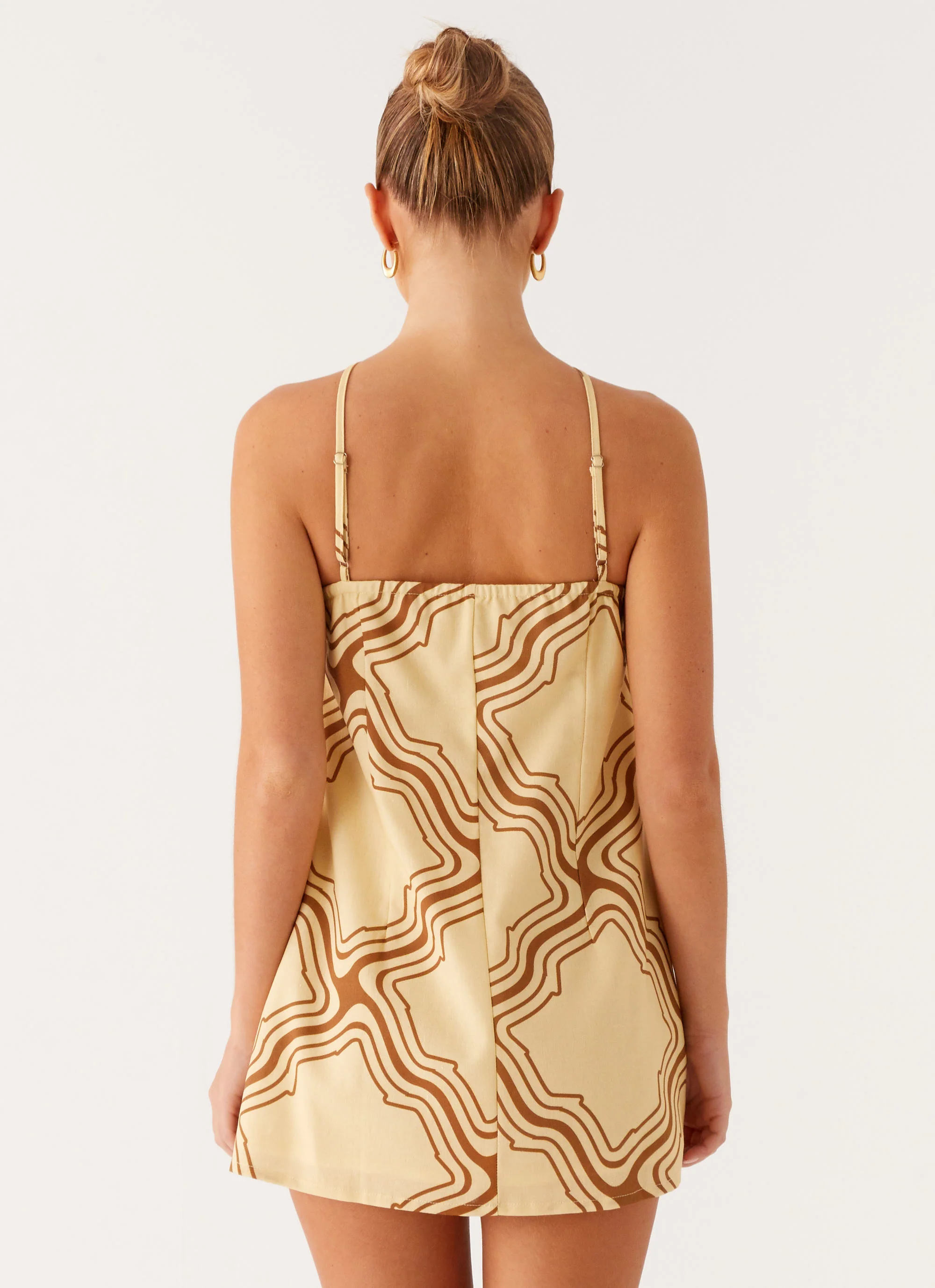 Naomi Criss Cross Mini Dress - Tidal Wave Print - Image 6