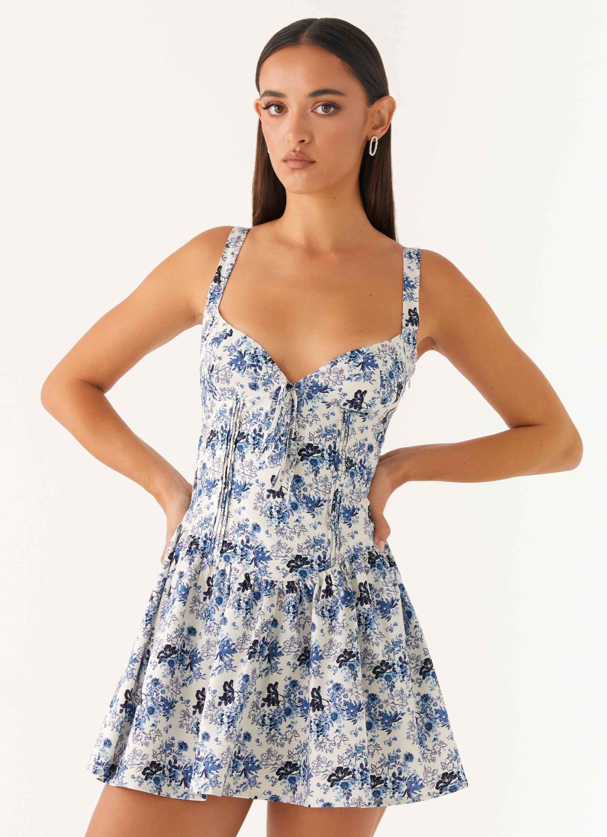 Nash Bust Mini Dress - Serene Sky Floral - Image 6