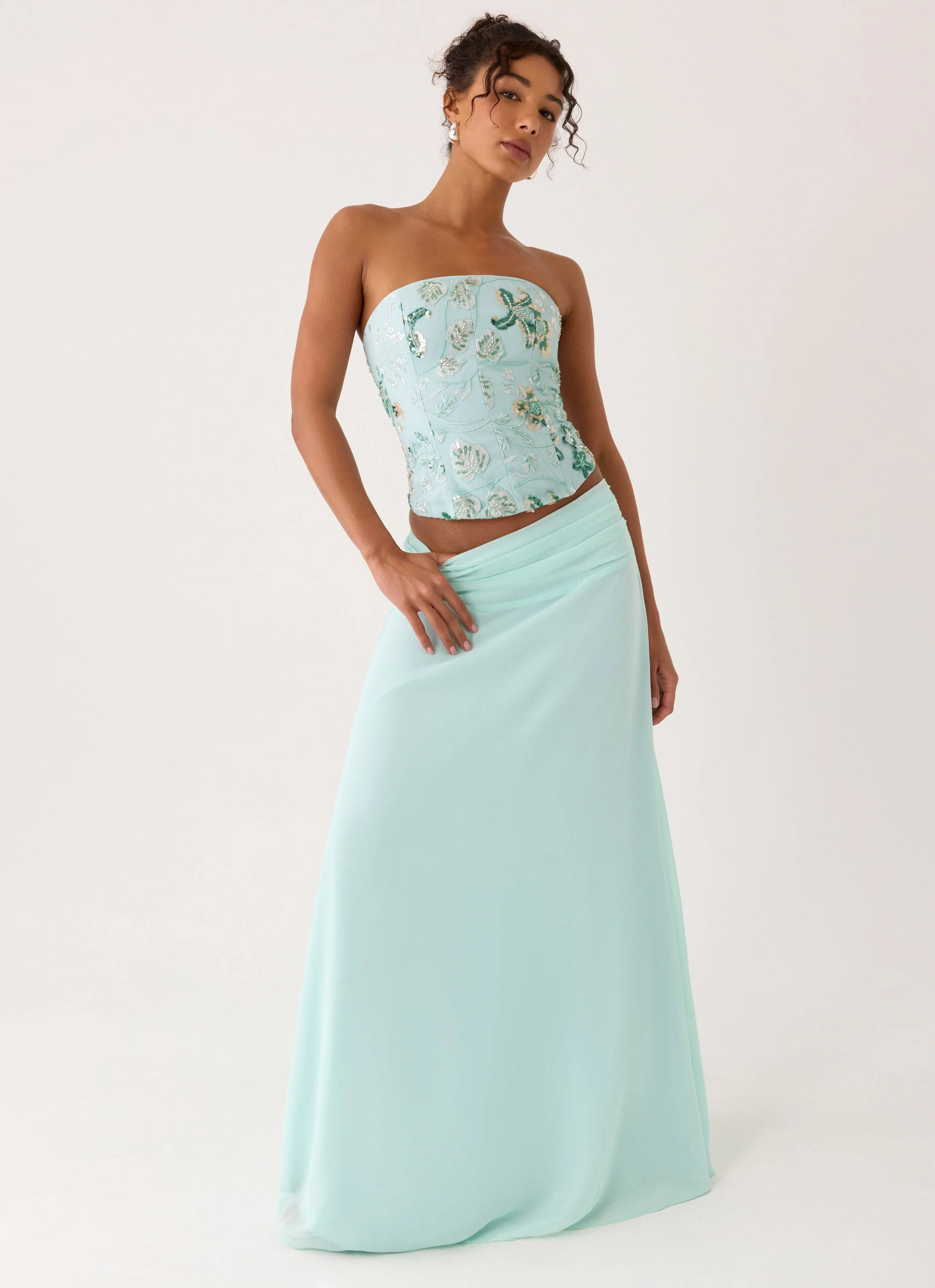 Natalya Maxi Skirt - Pistachio - Image 5