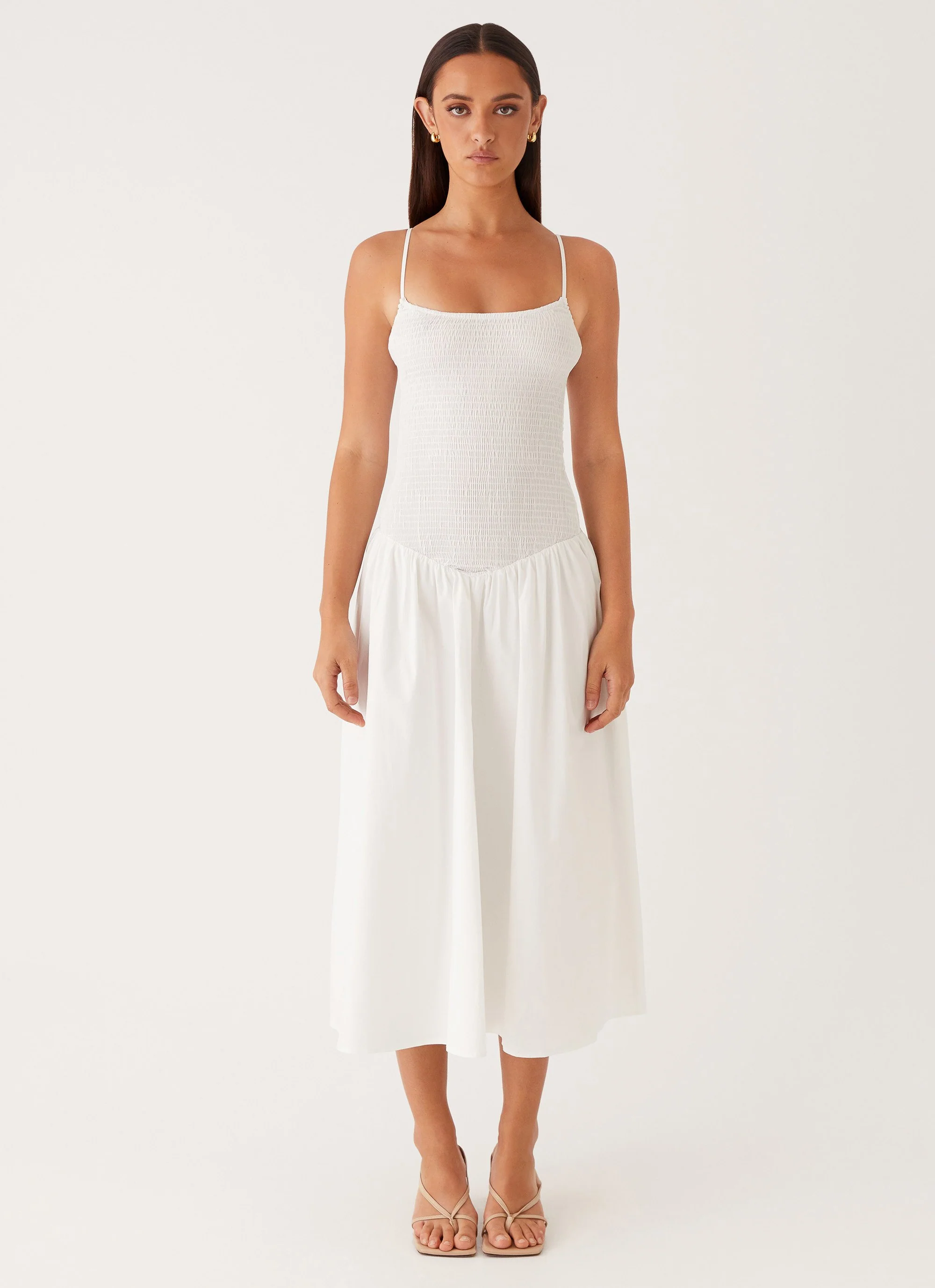 Natalyi Midi Dress - White - Image 3