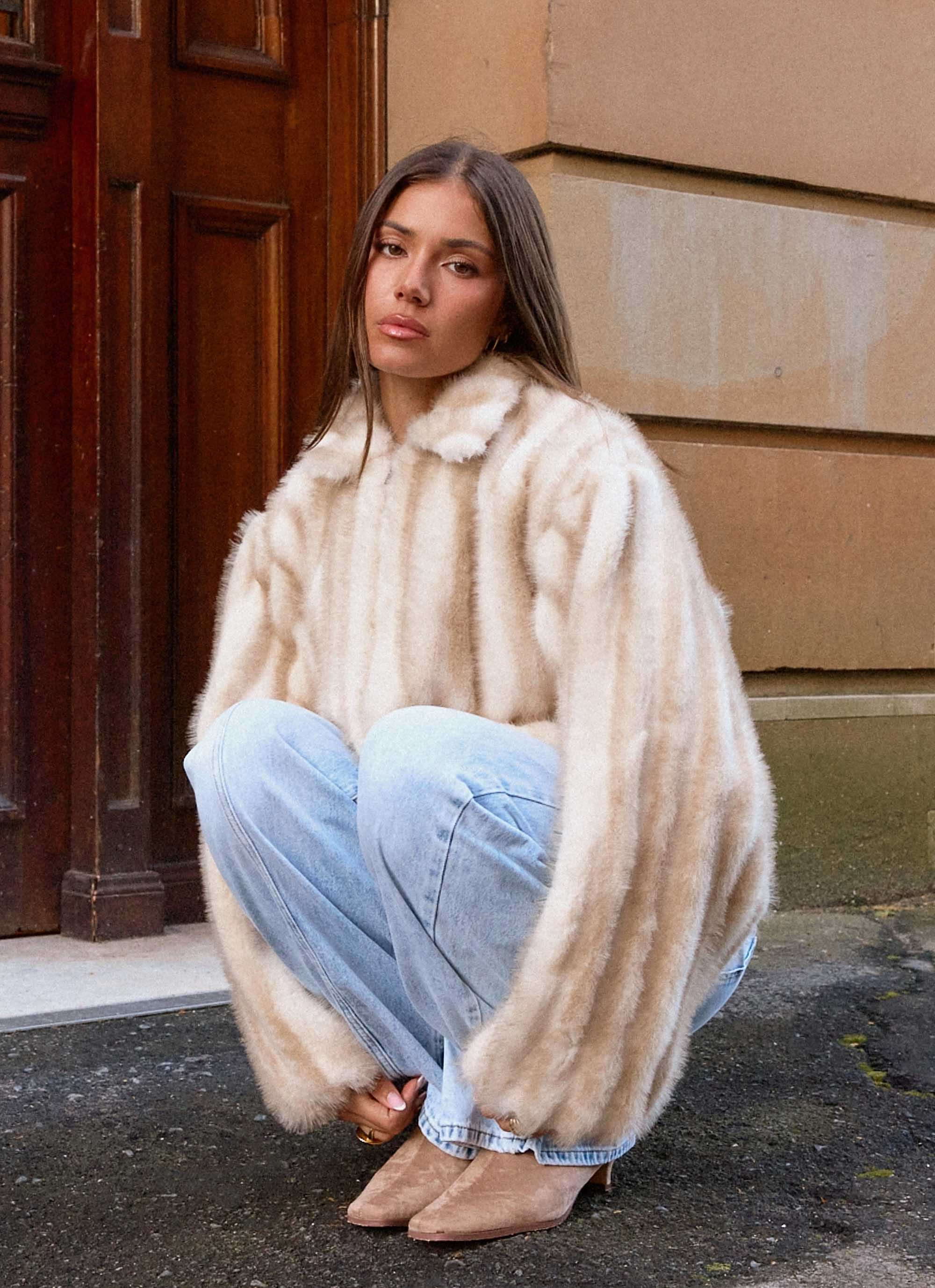 Naylor Faux Fur Jacket - Blonde - Image 10