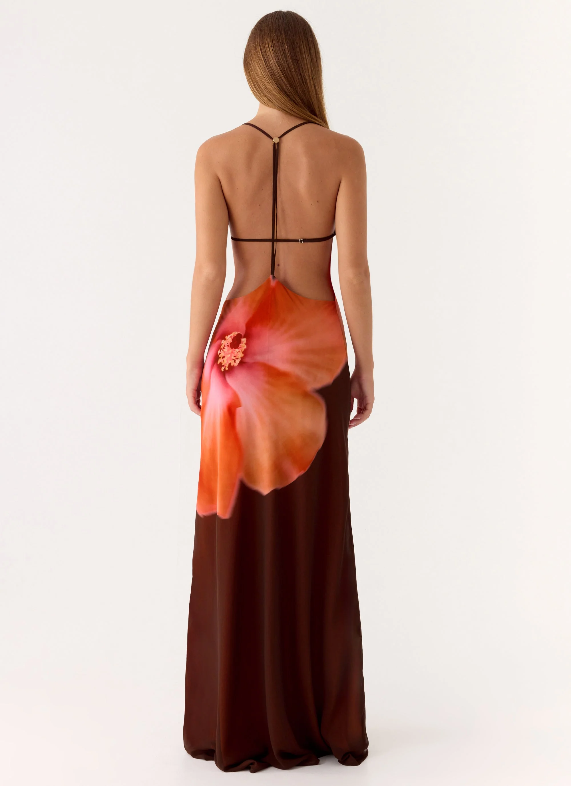 Night Drive Maxi Dress - Chocolate Blossom - Image 3