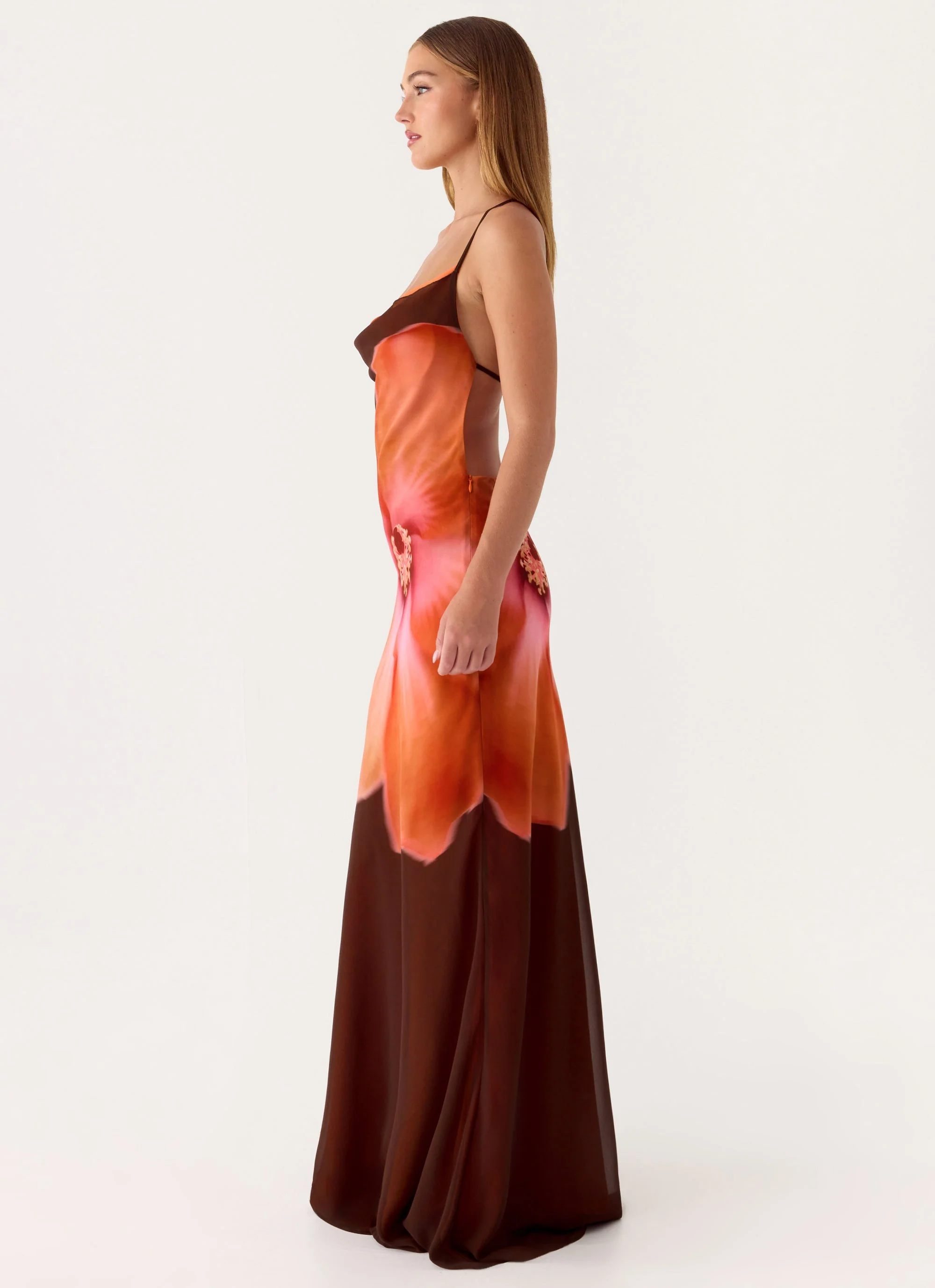 Night Drive Maxi Dress - Chocolate Blossom - Image 4
