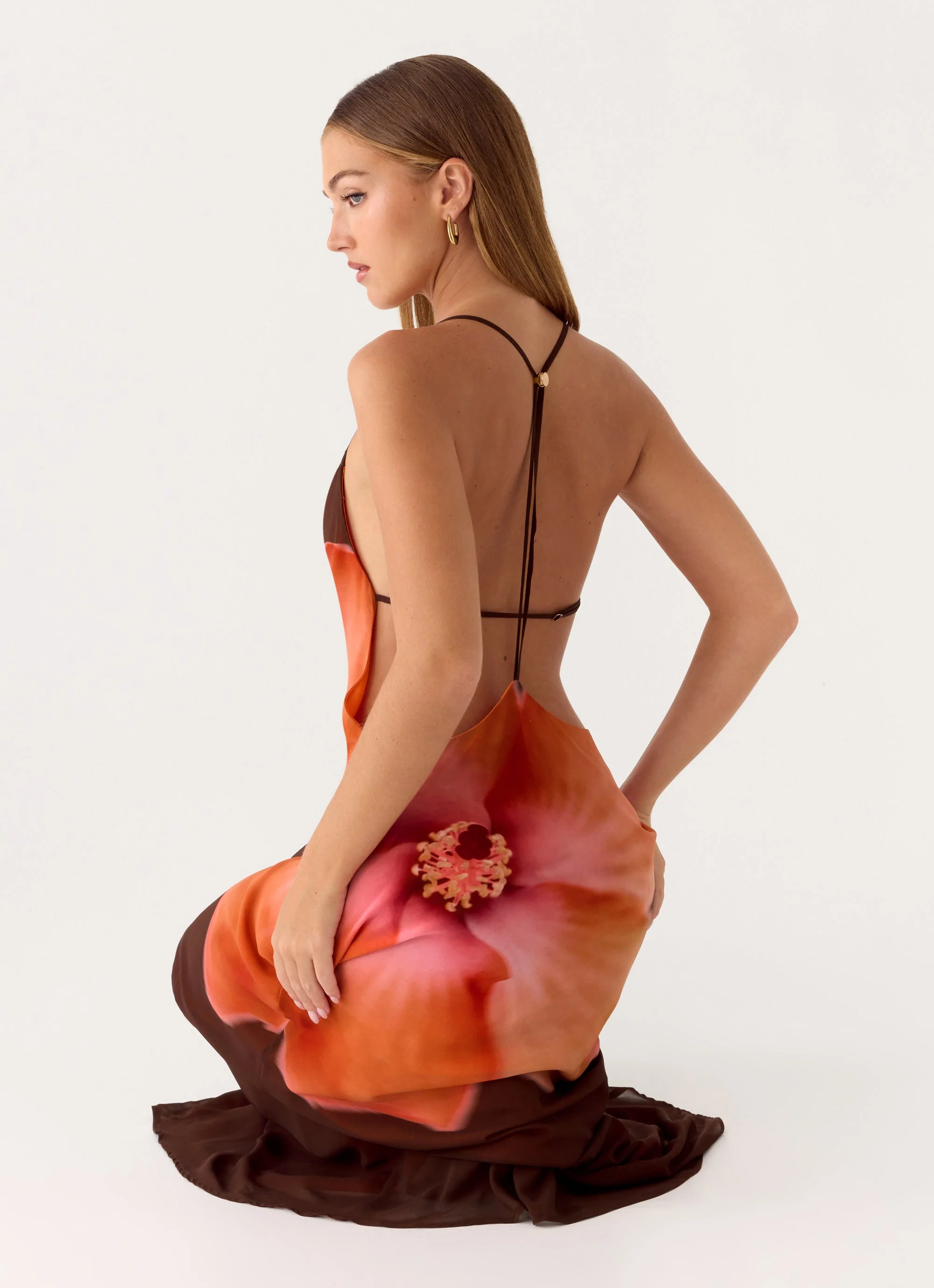 Night Drive Maxi Dress - Chocolate Blossom - Image 5