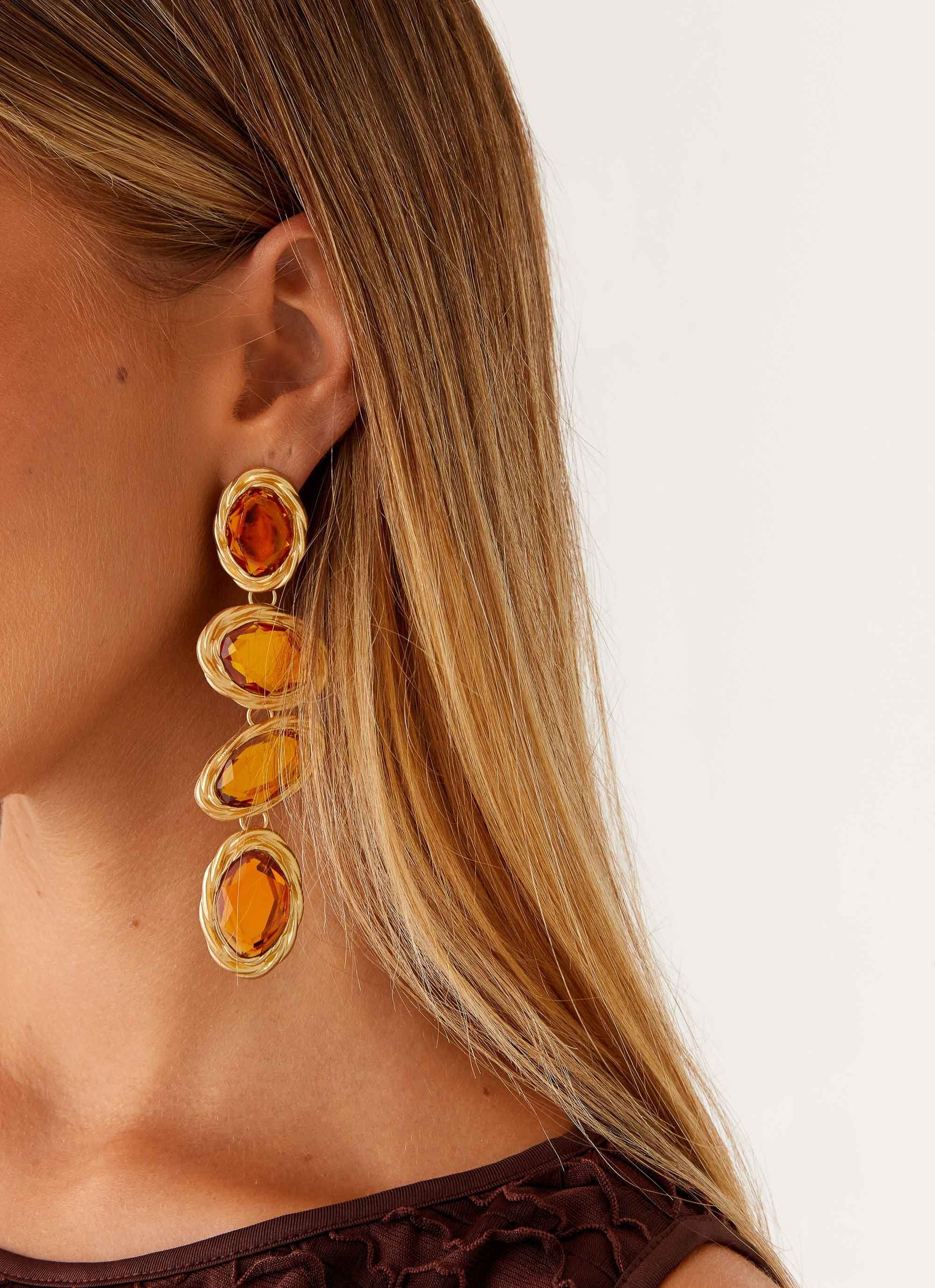 Nikitta Earrings - Orange - Image 3