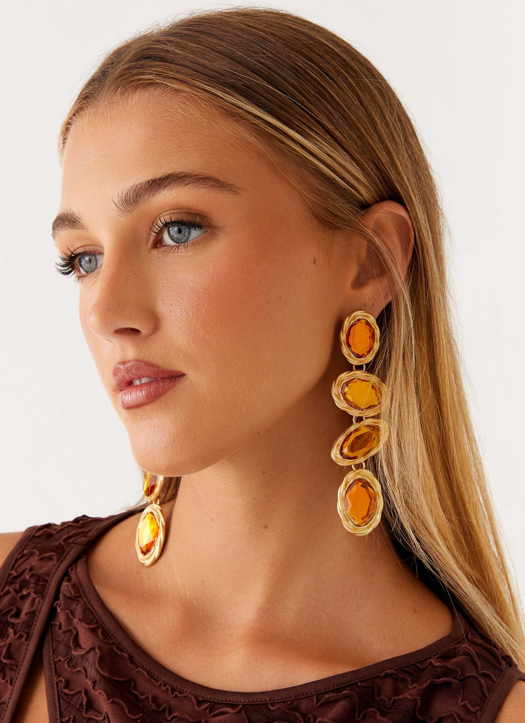 Nikitta Earrings - Orange - Image 4