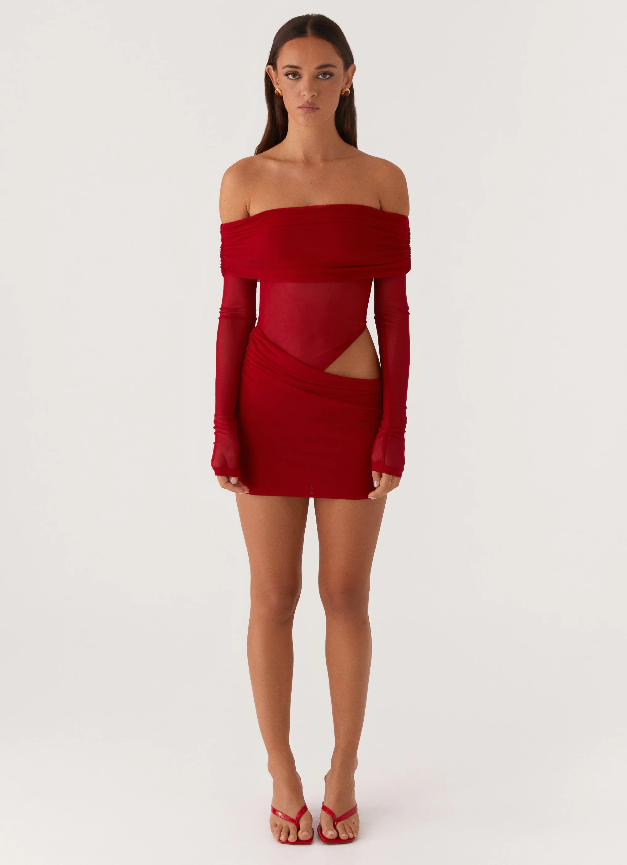 No Doubt Mini Dress - Red - Image 2
