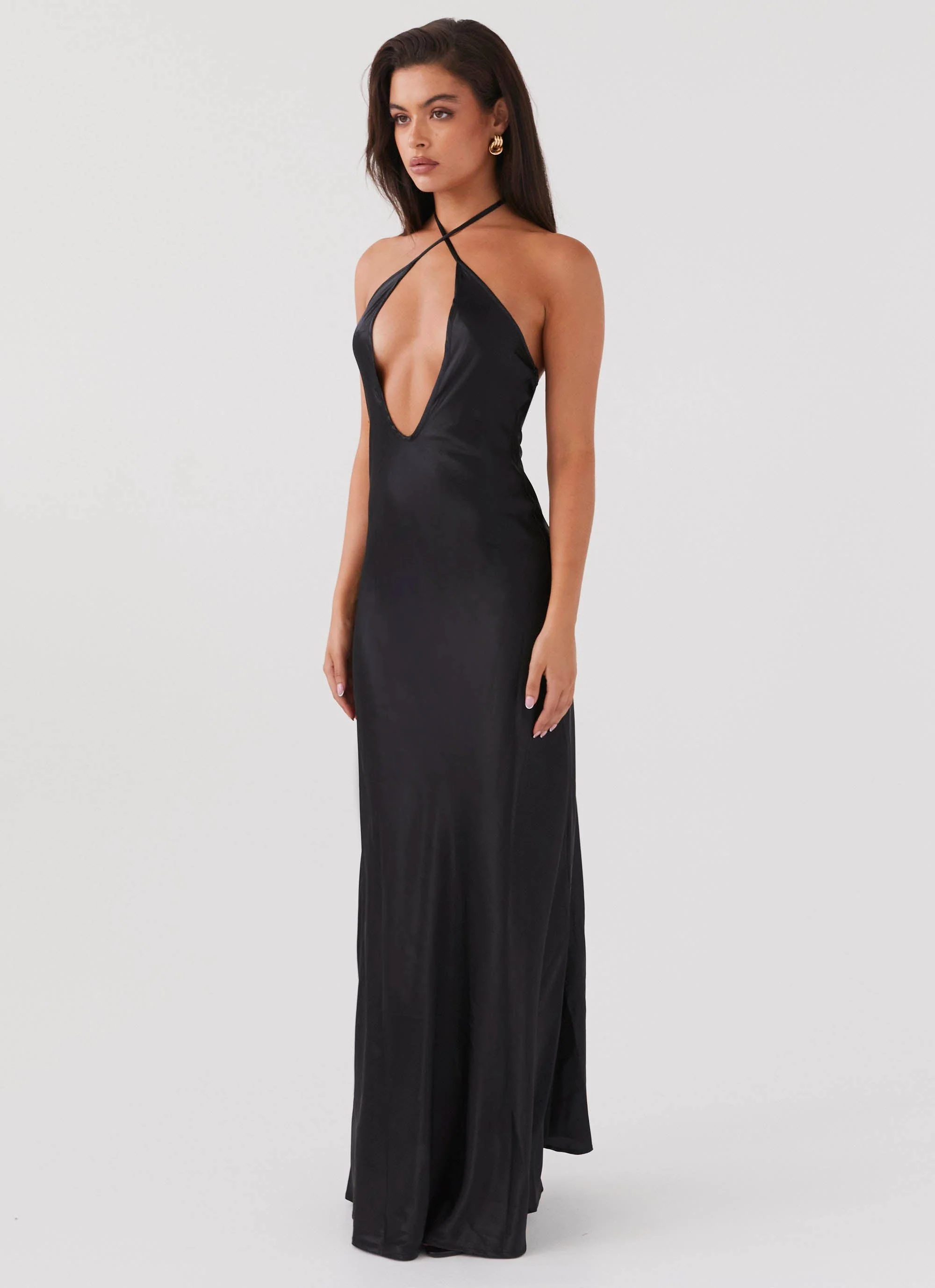 Noir Symphony Maxi Dress - Black - Image 3