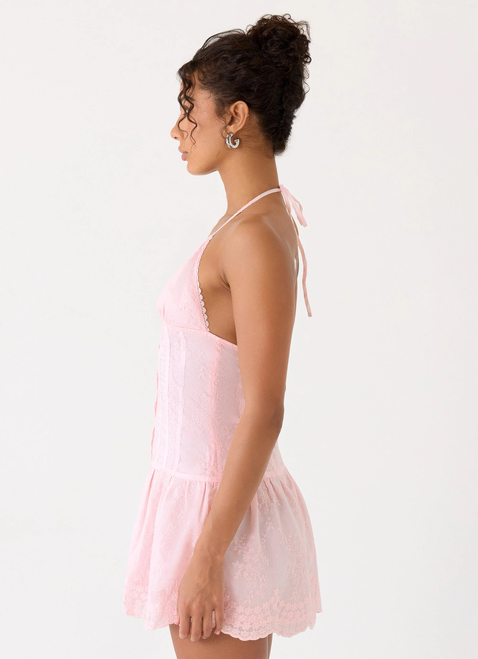 Non Stop Halter Mini Dress - Pink - Image 2