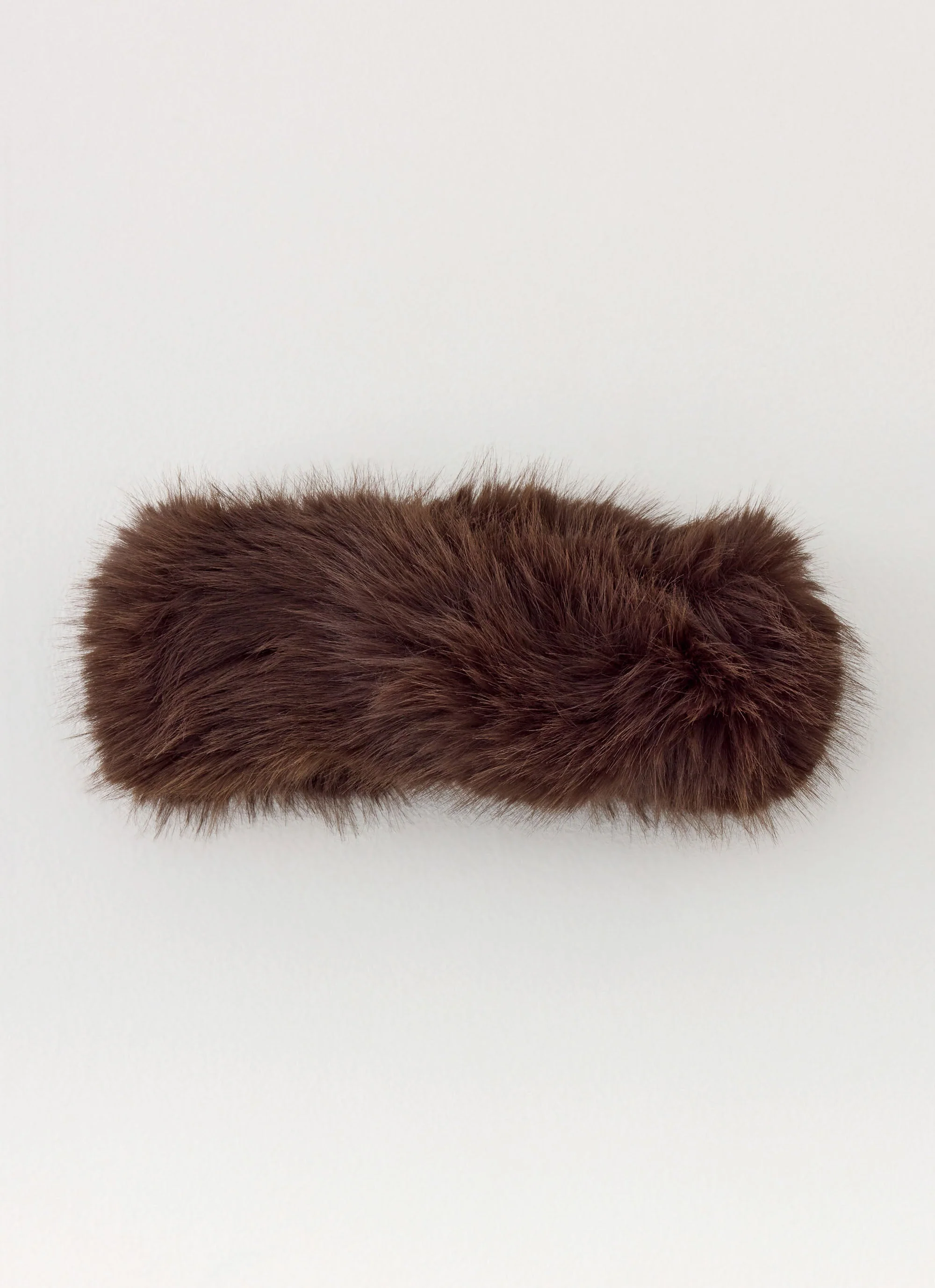 North Pole Faux Fur Headband - Chocolate - Image 2