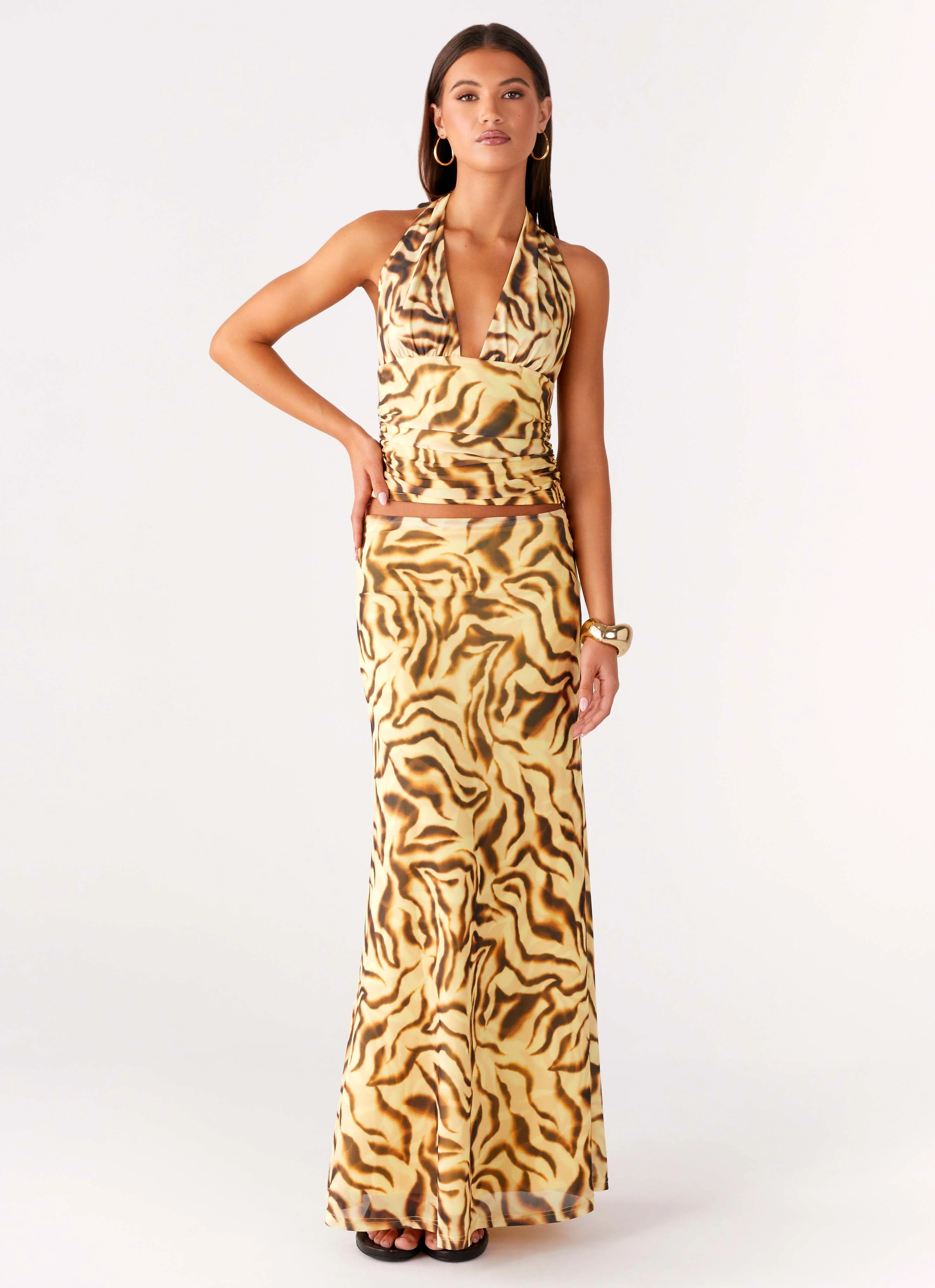 Not My Problem Hater Neck Top - Yellow Zebra - Image 6
