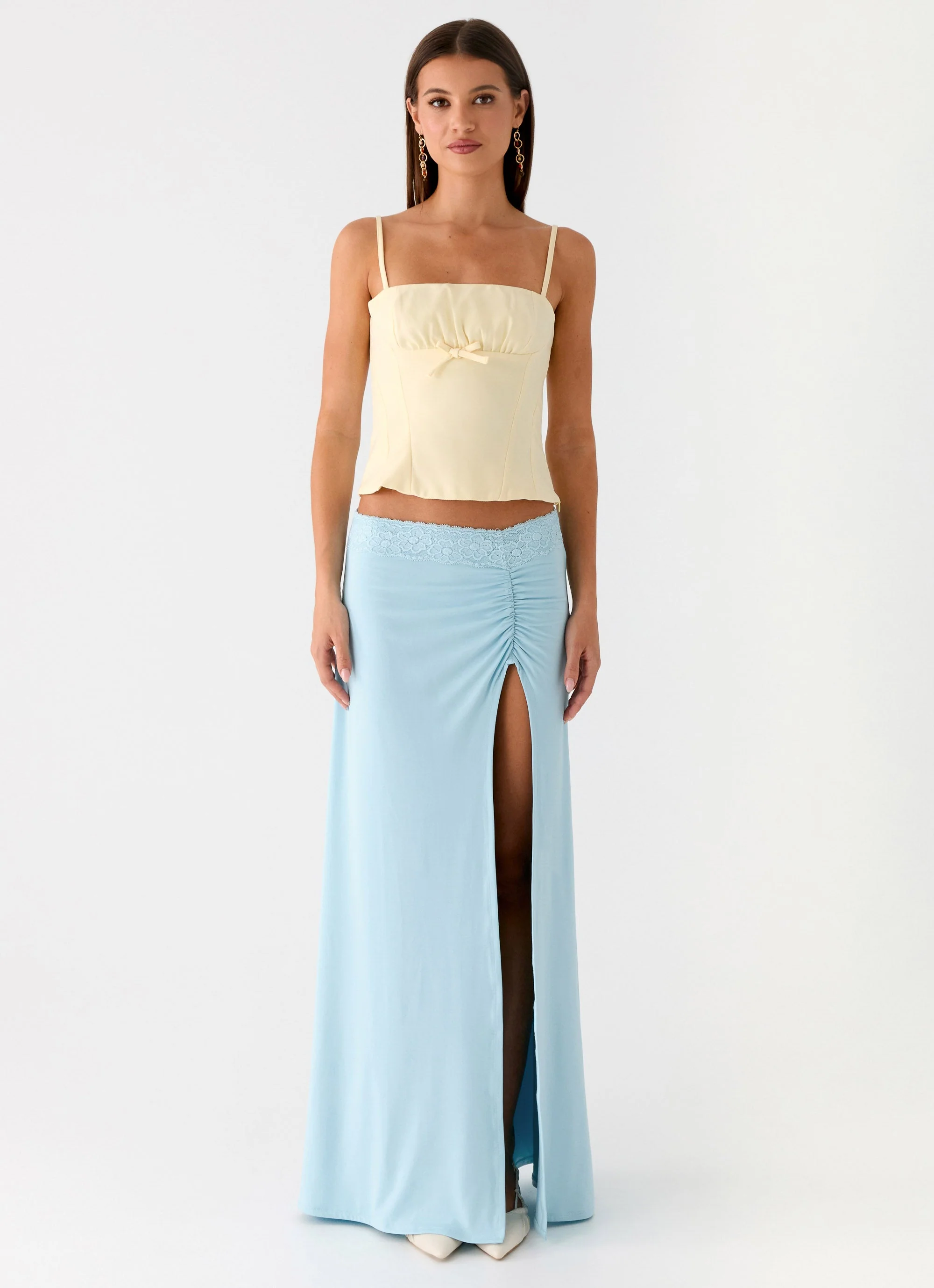 Ocean Plunge Maxi Skirt - Blue - Image 2