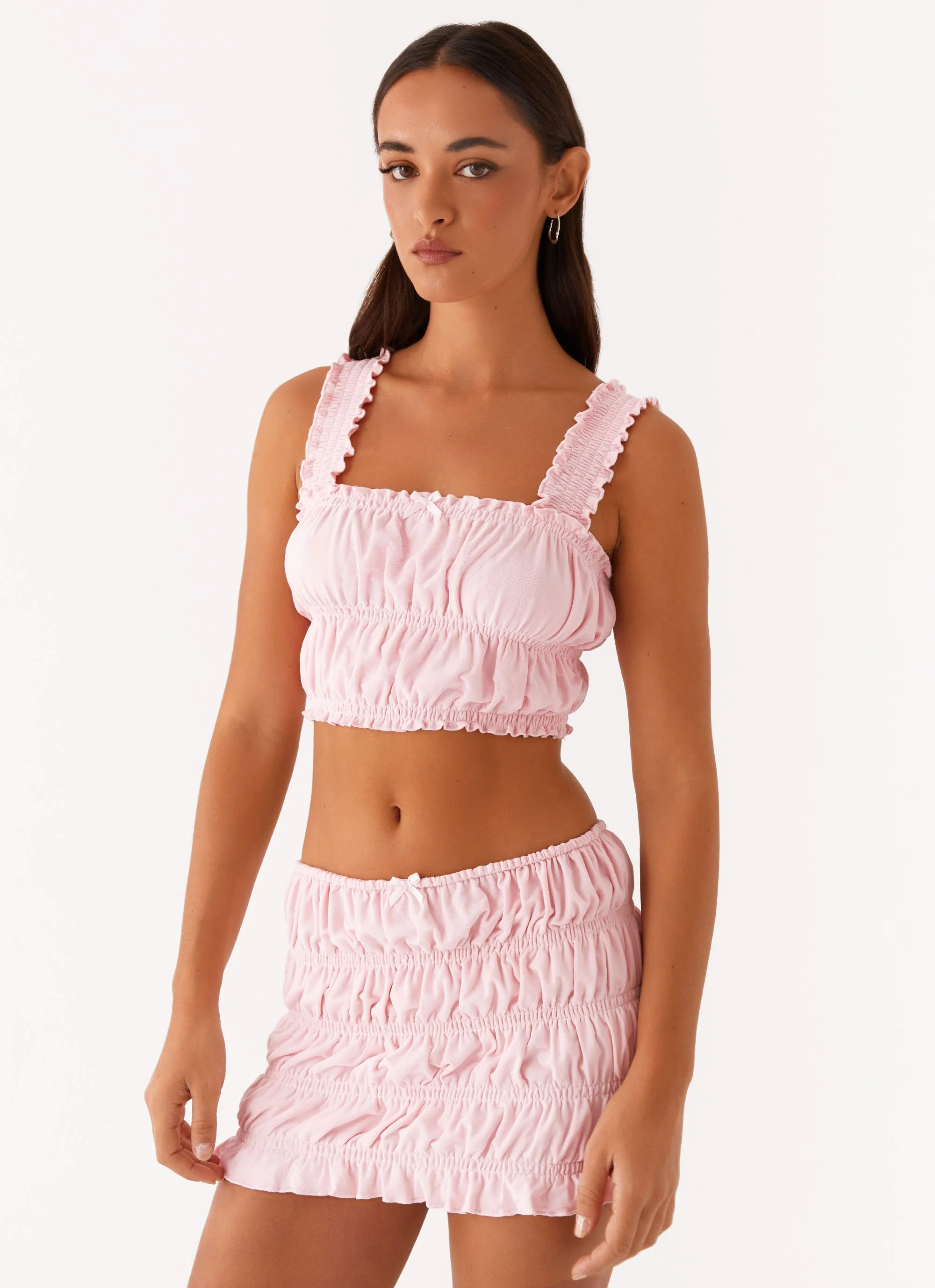 Off by Heart Shirred Skirt - Blush - Image 6