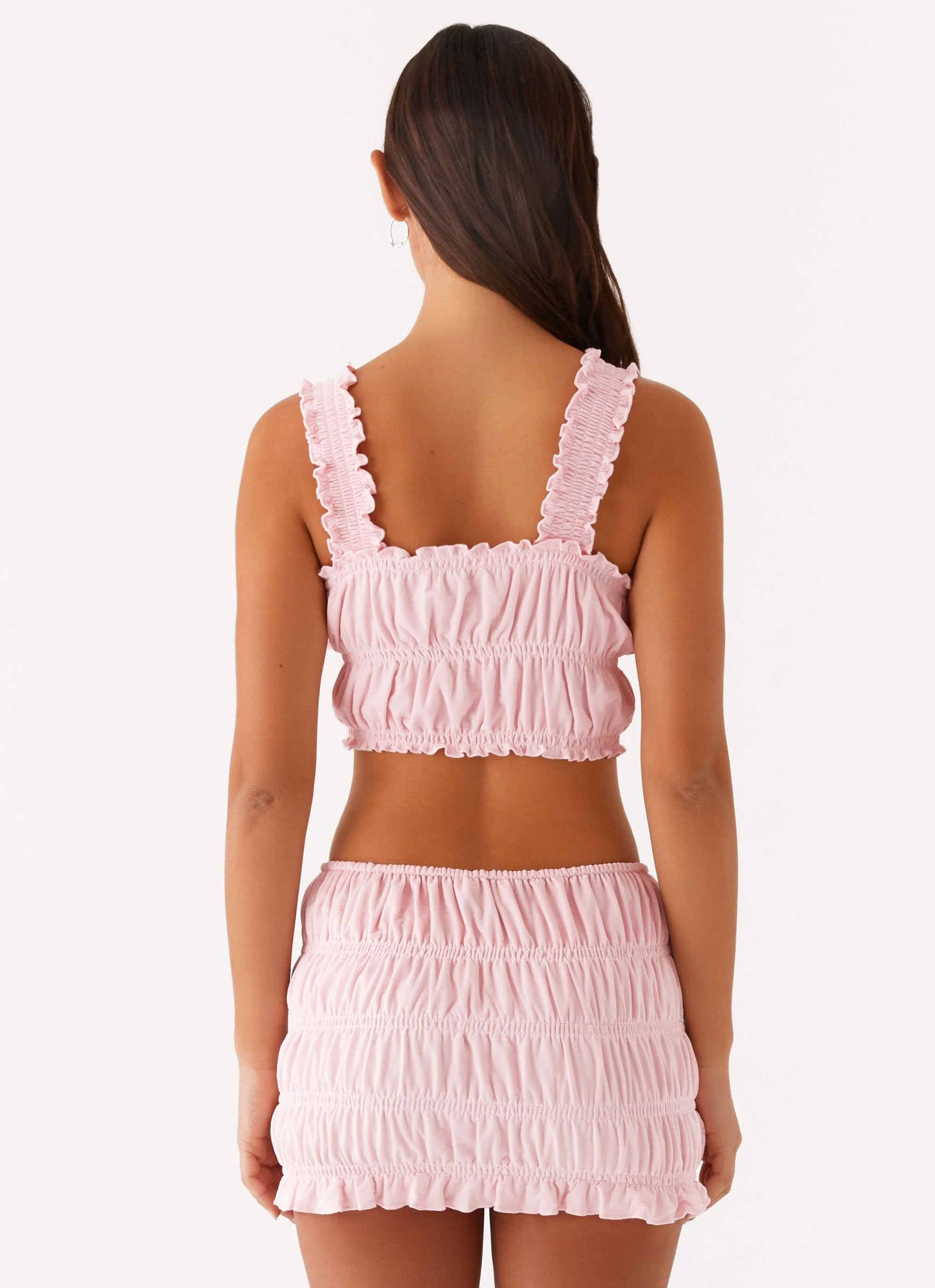 Off By Heart Shirred Top - Blush - Image 4