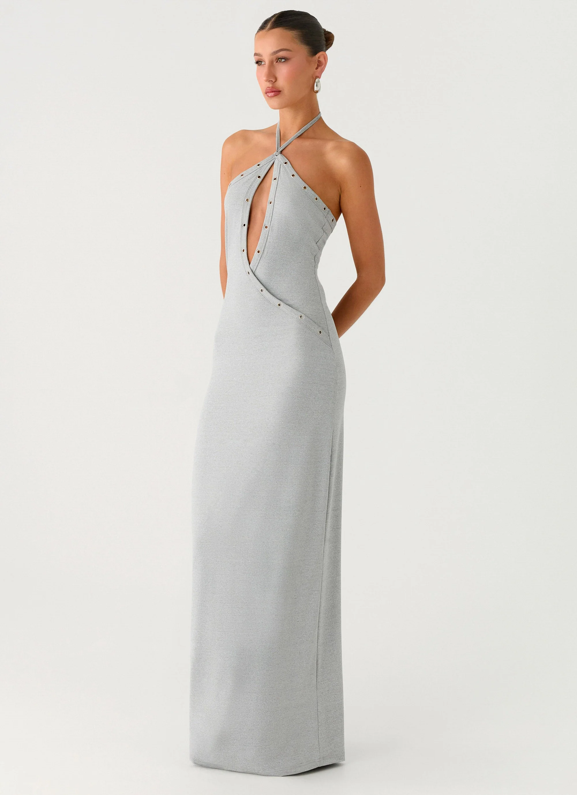 Off The Bass Maxi Dress - Grey - Image 4