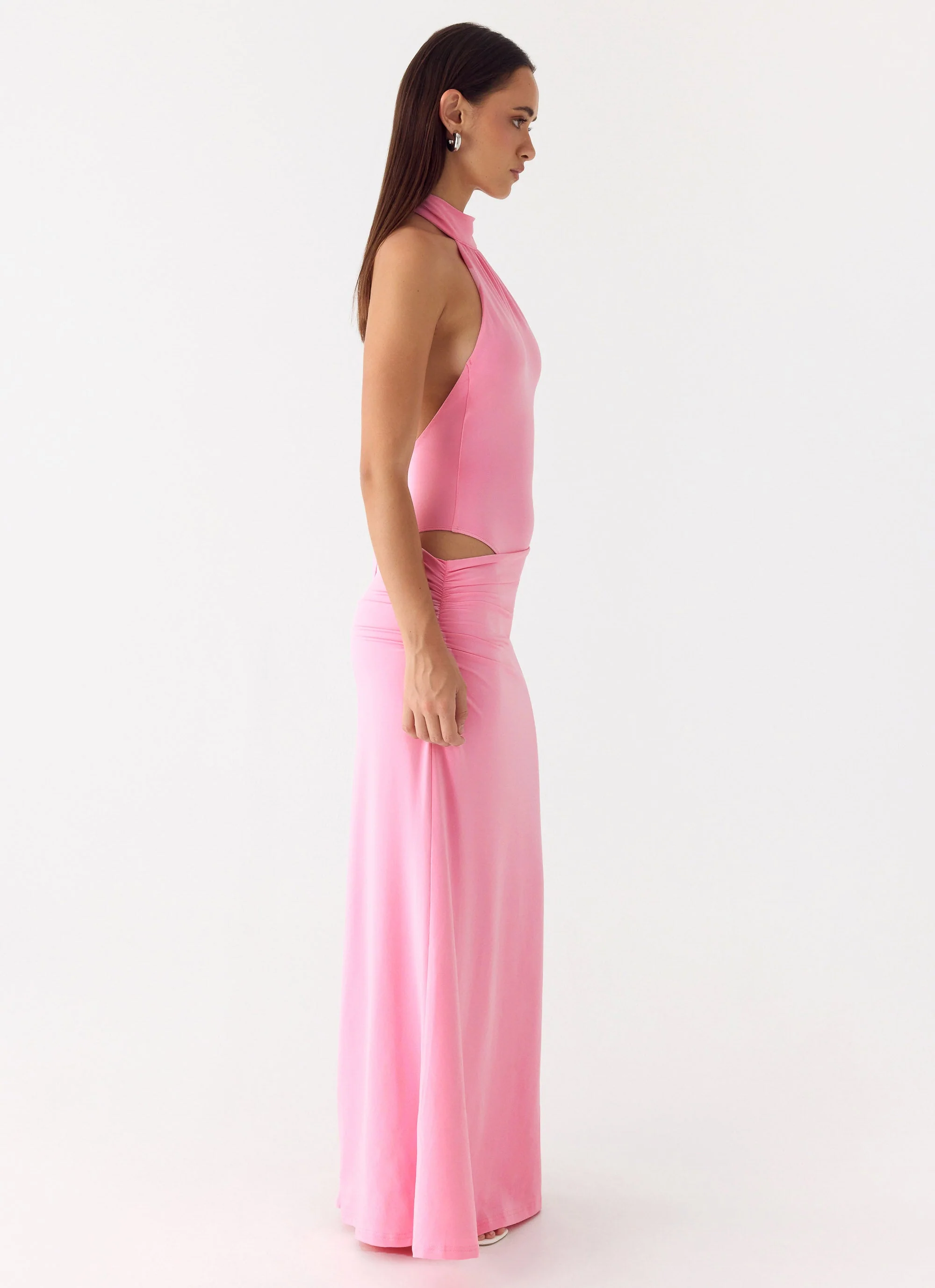 On My Way Bodysuit Maxi Dress - Pink - Image 2