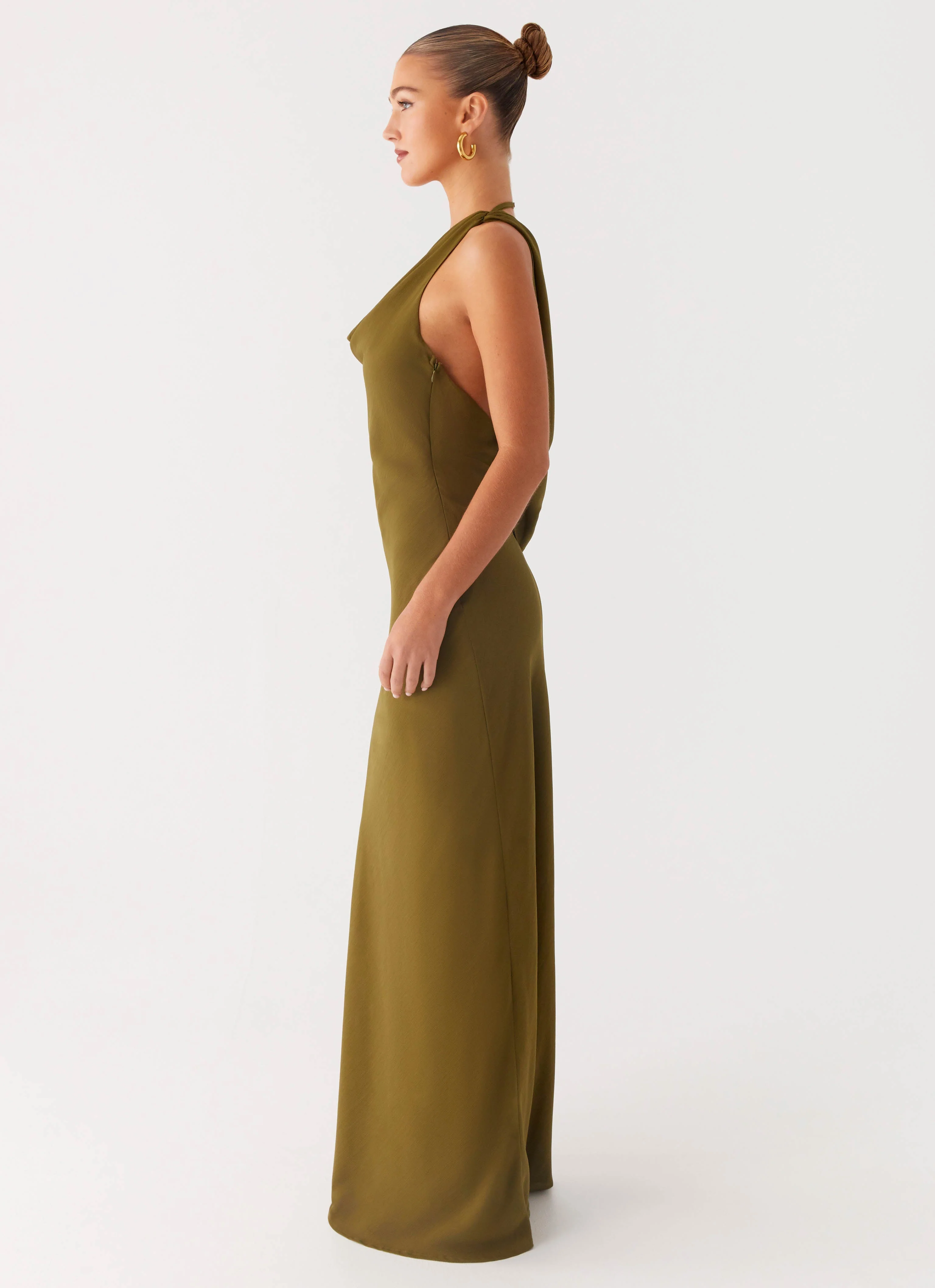 Opal Glow Maxi Dress - Khaki - Image 2